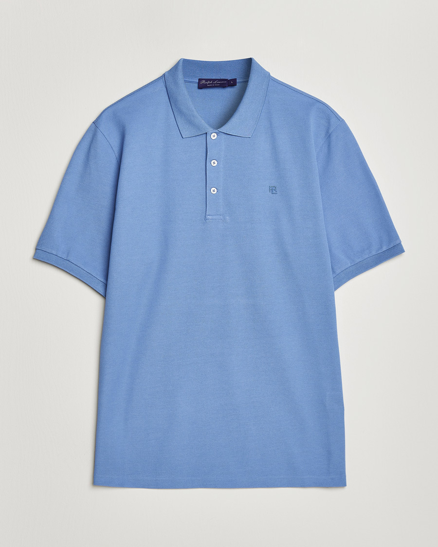 Men | Polo Shirts | Ralph Lauren Purple Label | Mercerized Cotton Polo Light Blue