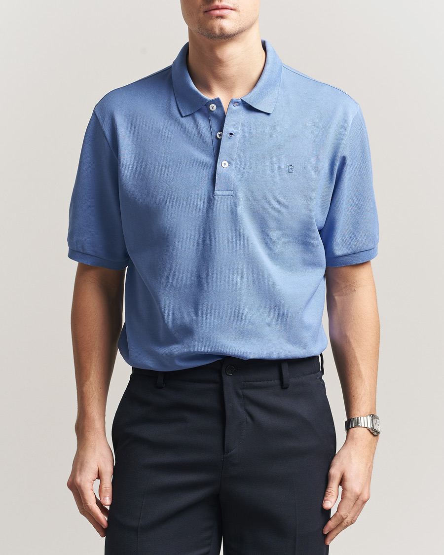 Men | Polo Shirts | Ralph Lauren Purple Label | Mercerized Cotton Polo Light Blue