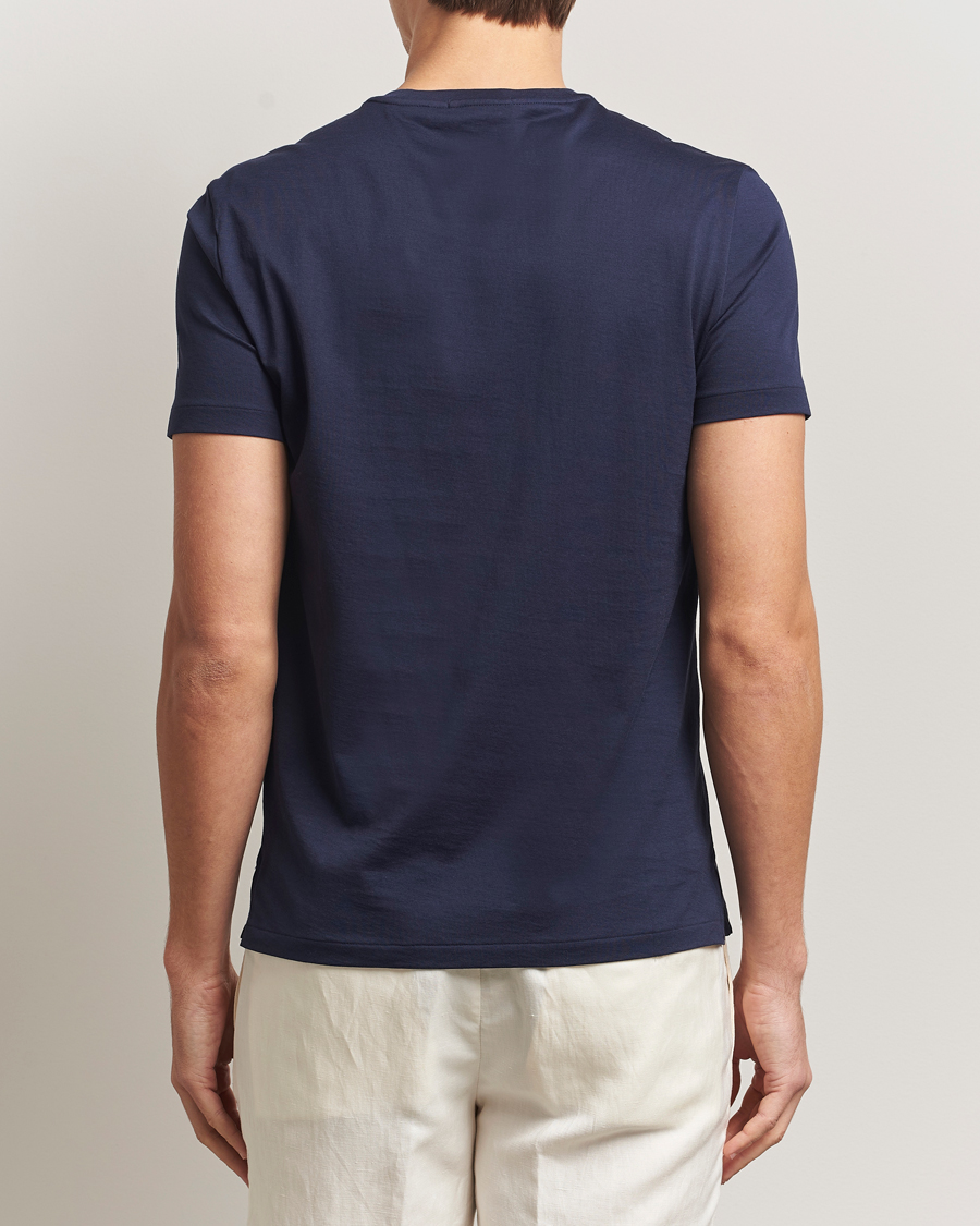 Men | T-Shirts | Ralph Lauren Purple Label | Luxury Cotton T-Shirt Chairman Navy