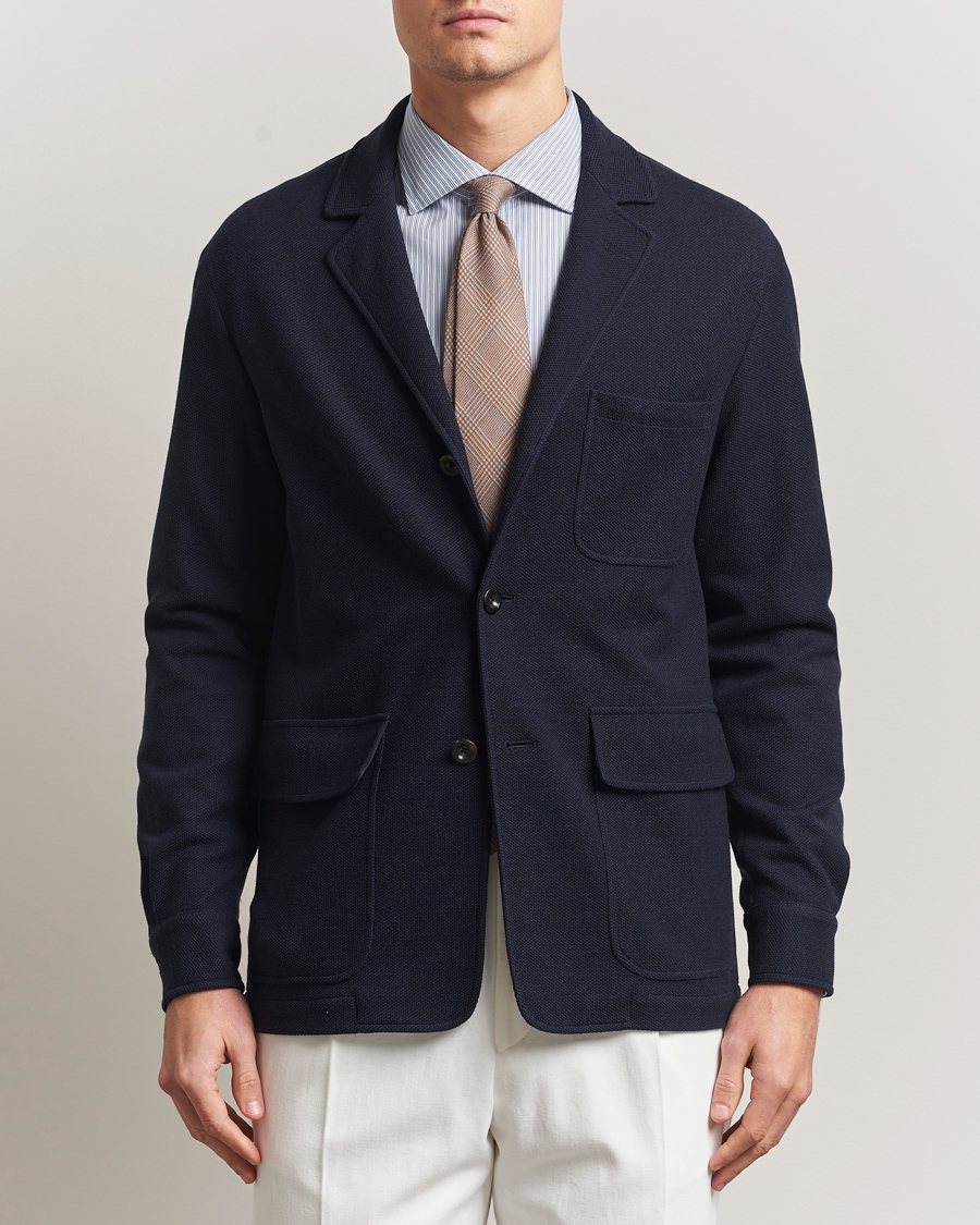 Men | Blazers | Ralph Lauren Purple Label | Wool/Cotton Jacket Chairman Navy
