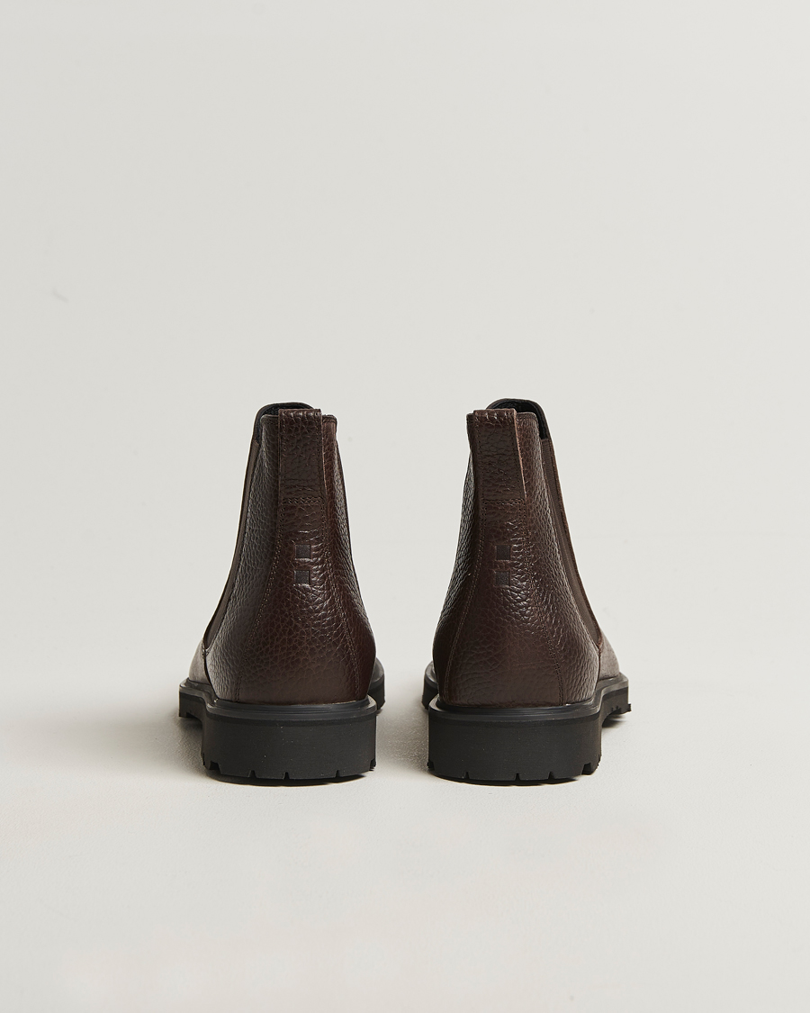 Men | Boots | UBR | Thunder Chelsea Grained Leather Boot Dark Brown