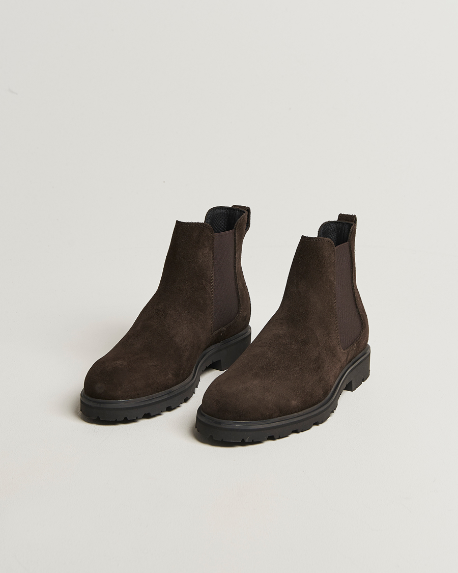 Men | Boots | UBR | Thunder Chelsea Suede Boot Dark Brown