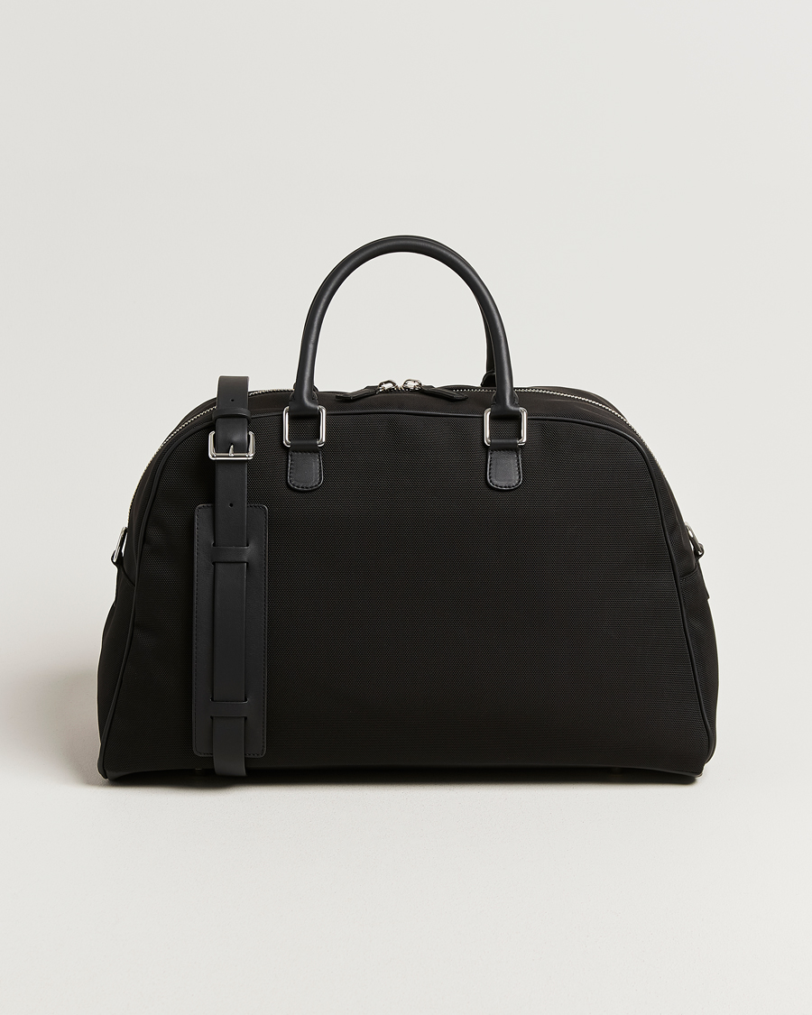 Men | Bags | Anderson's | Balistic Nylon/Leather Weekendbag Black