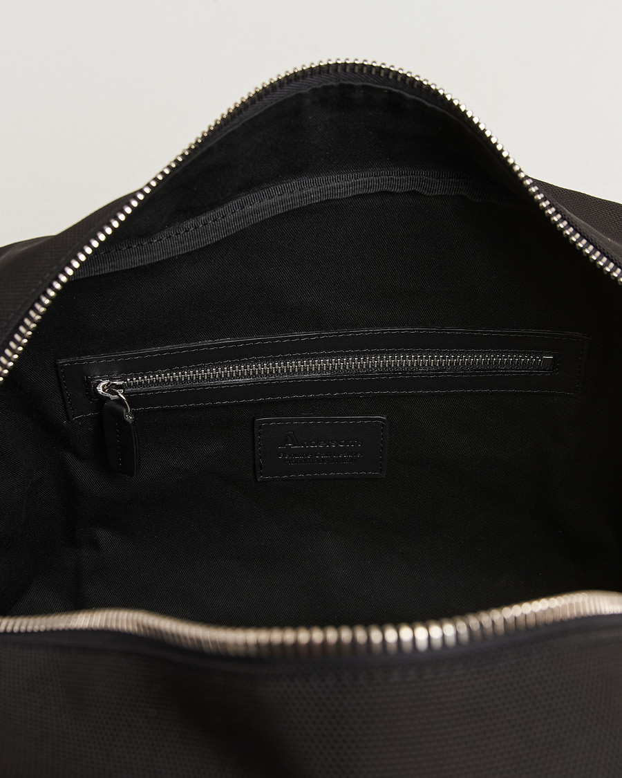 Men | Bags | Anderson's | Balistic Nylon/Leather Weekendbag Black