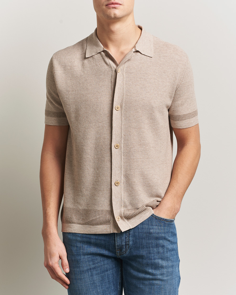 Men | Shirts | Brioni | Cotton/Linen Cuban Shirt Beige