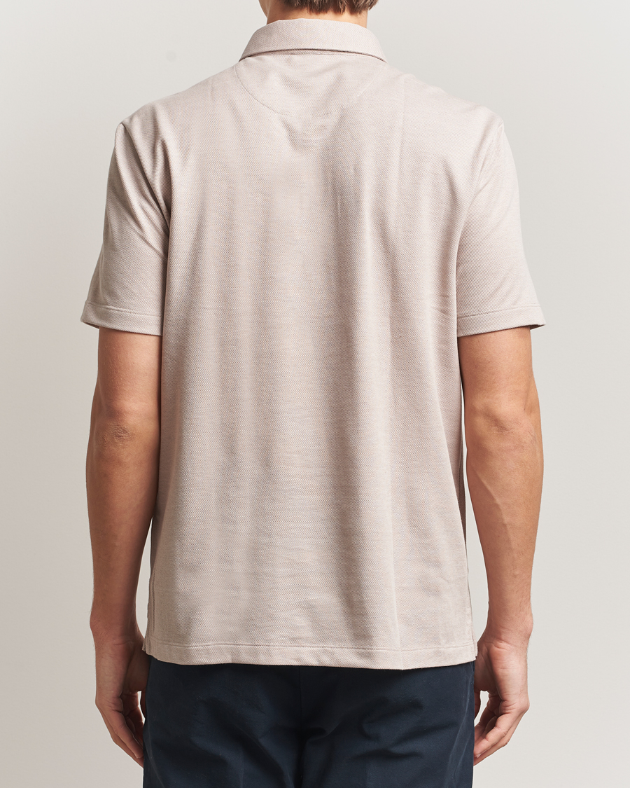 Men | Polo Shirts | Brioni | Short Sleeve Cotton Piquet Polo Beige