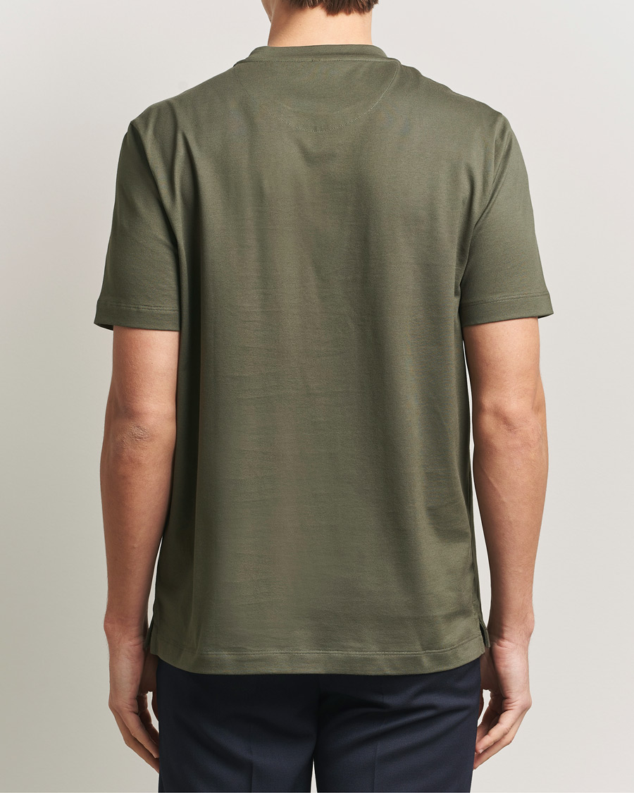 Men | T-Shirts | Brioni | Short Sleeve Cotton T-Shirt Military