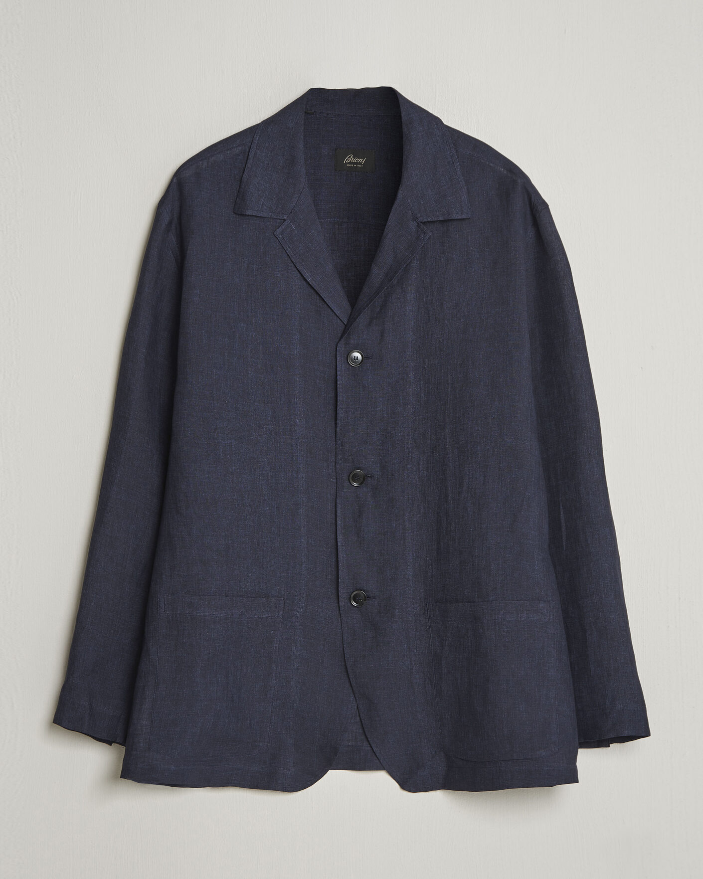 Men | Shirts | Brioni | Linen Shirt Blazer Navy