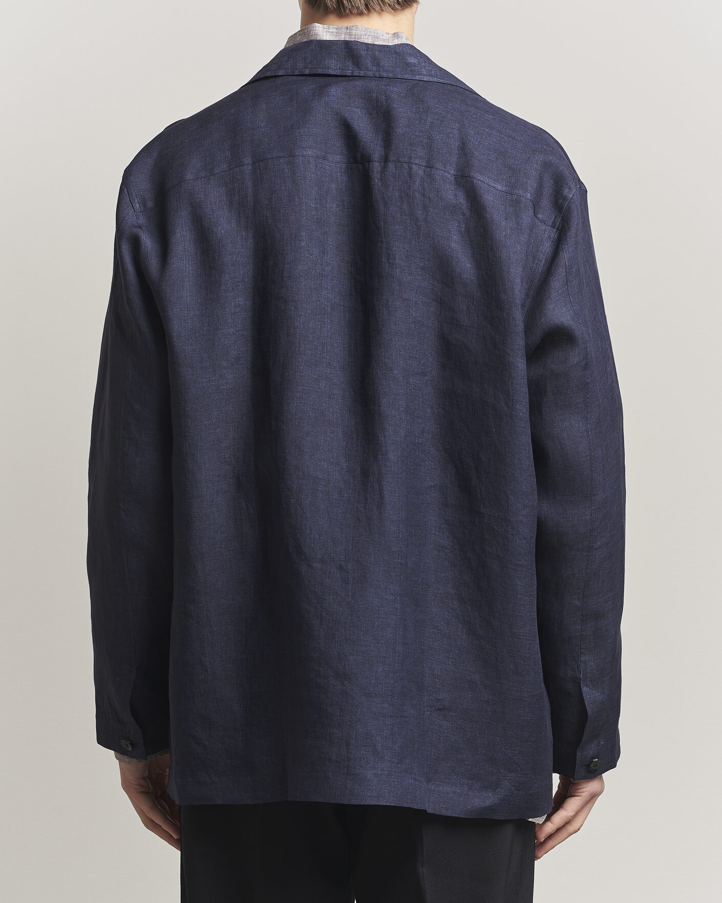 Men | Shirts | Brioni | Linen Shirt Blazer Navy