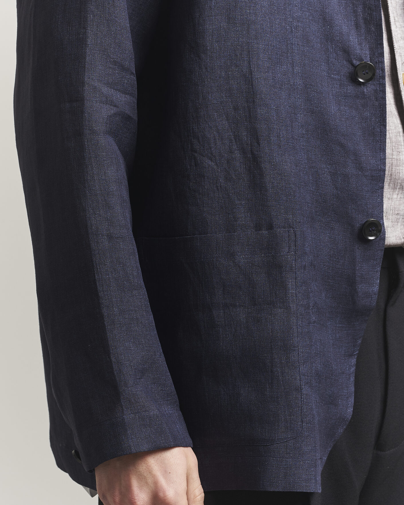 Men | Shirts | Brioni | Linen Shirt Blazer Navy