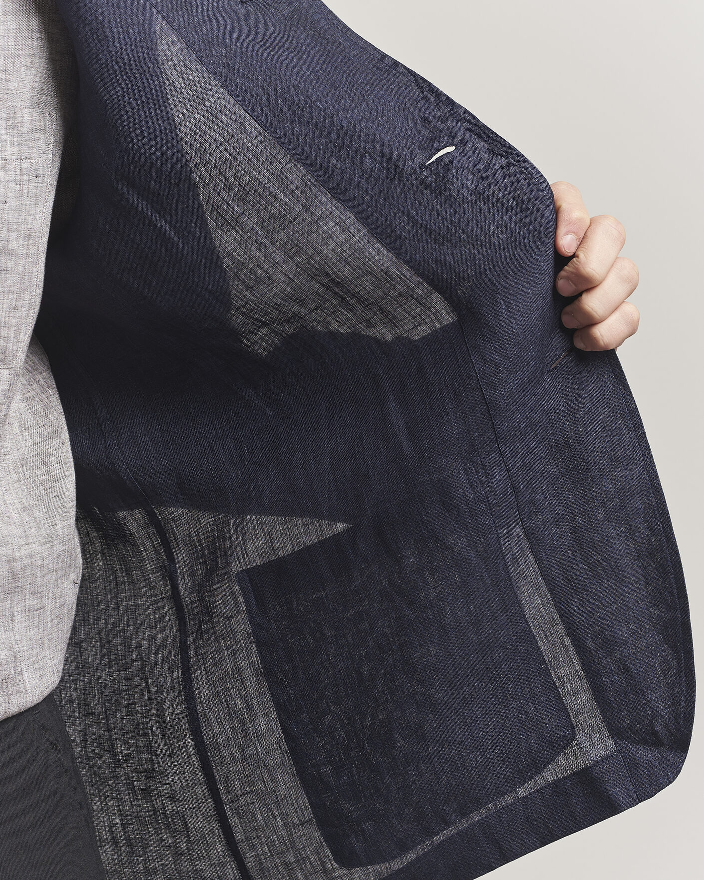 Men | Shirts | Brioni | Linen Shirt Blazer Navy