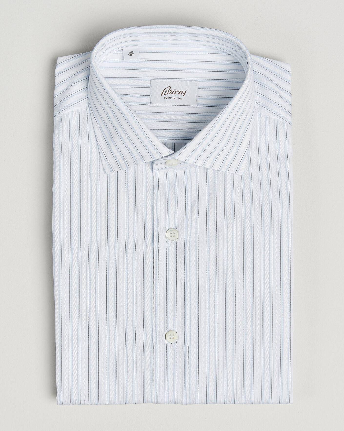 Men | Shirts | Brioni | Slim Fit Dress Shirt Light Blue Stripe