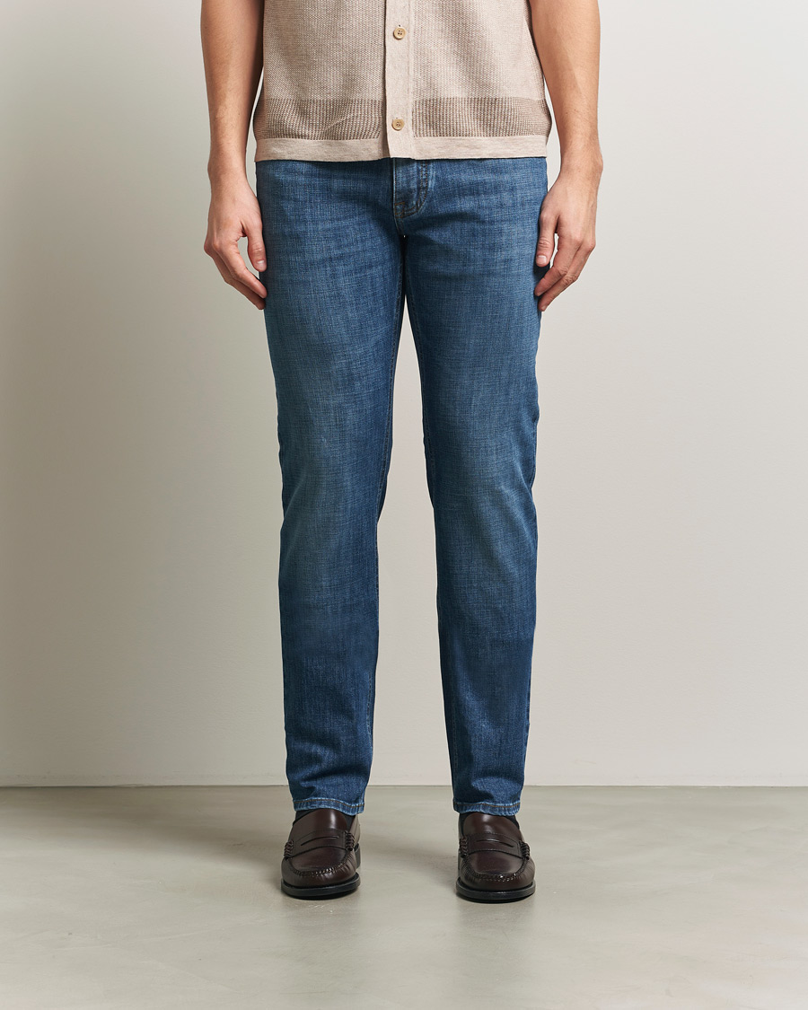 Men | Trousers | Brioni | 5-Pocket Denim Medium Blue Wash