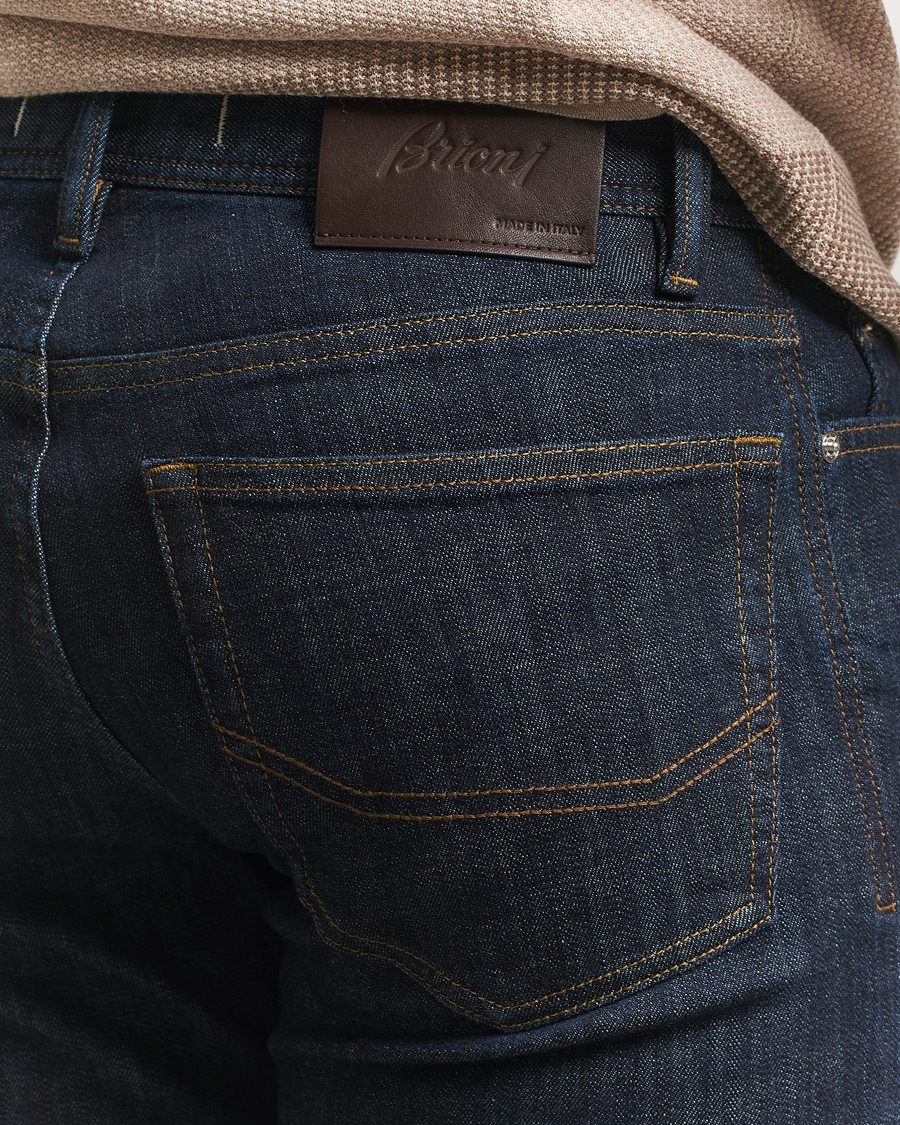 Men | Trousers | Brioni | 5-Pocket Denim Dark Blue Wash