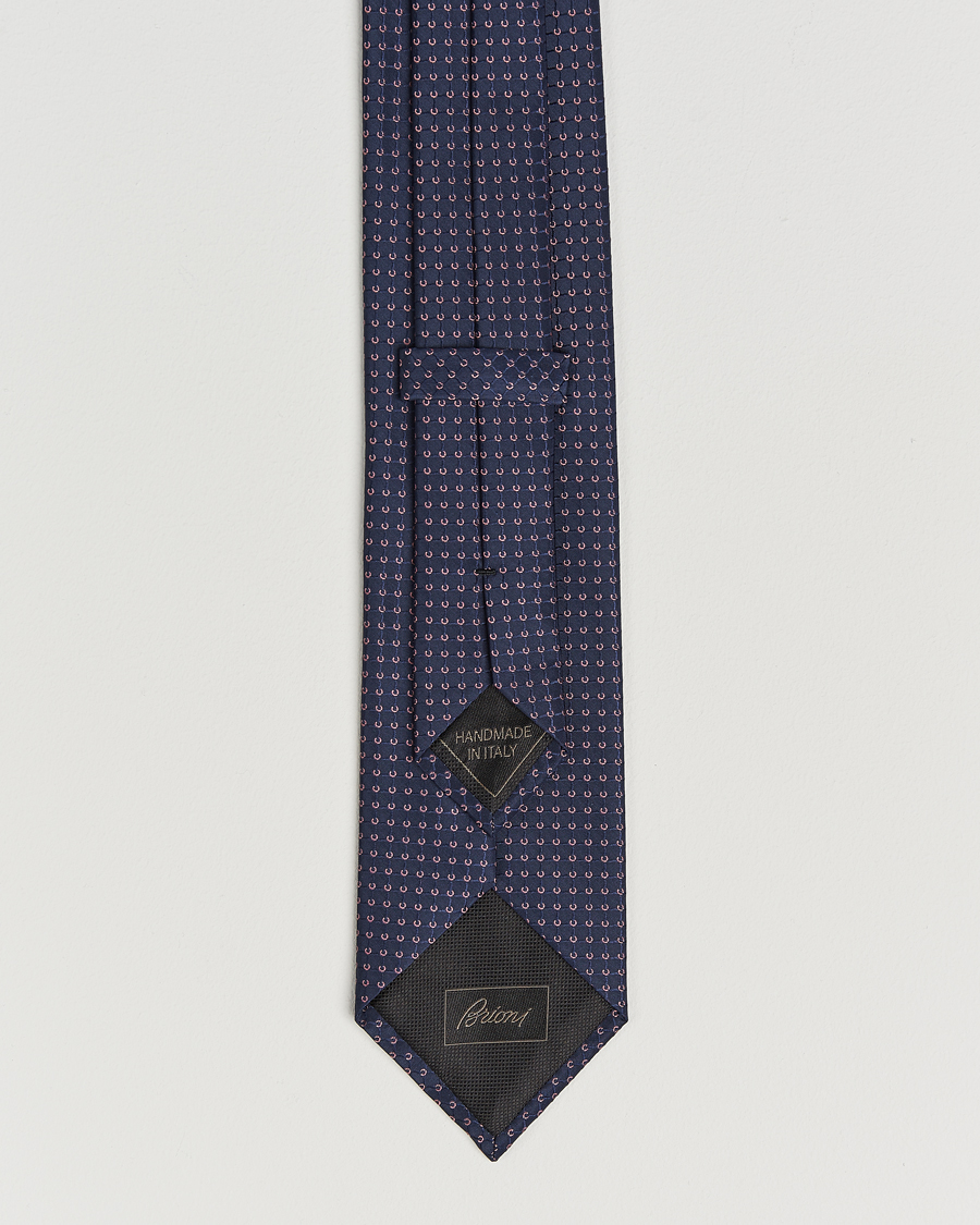 Men | Ties | Brioni | Microstructure Silk Tie Navy