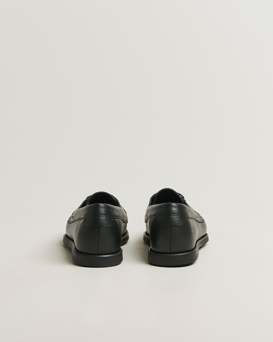 Men | Boat Shoes | Brioni | Grain Leather Boat Shoes Black Calf