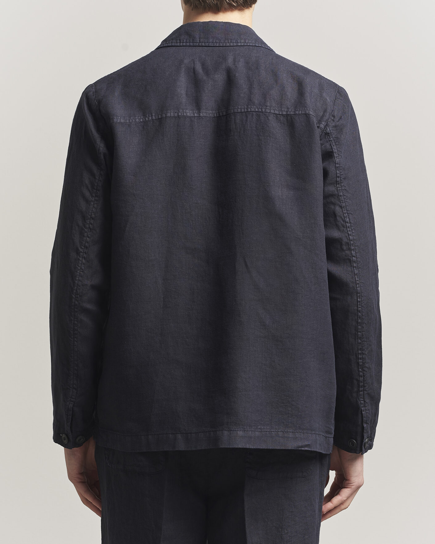 Men | Coats & Jackets | Altea | Linen Chore Jacket Navy