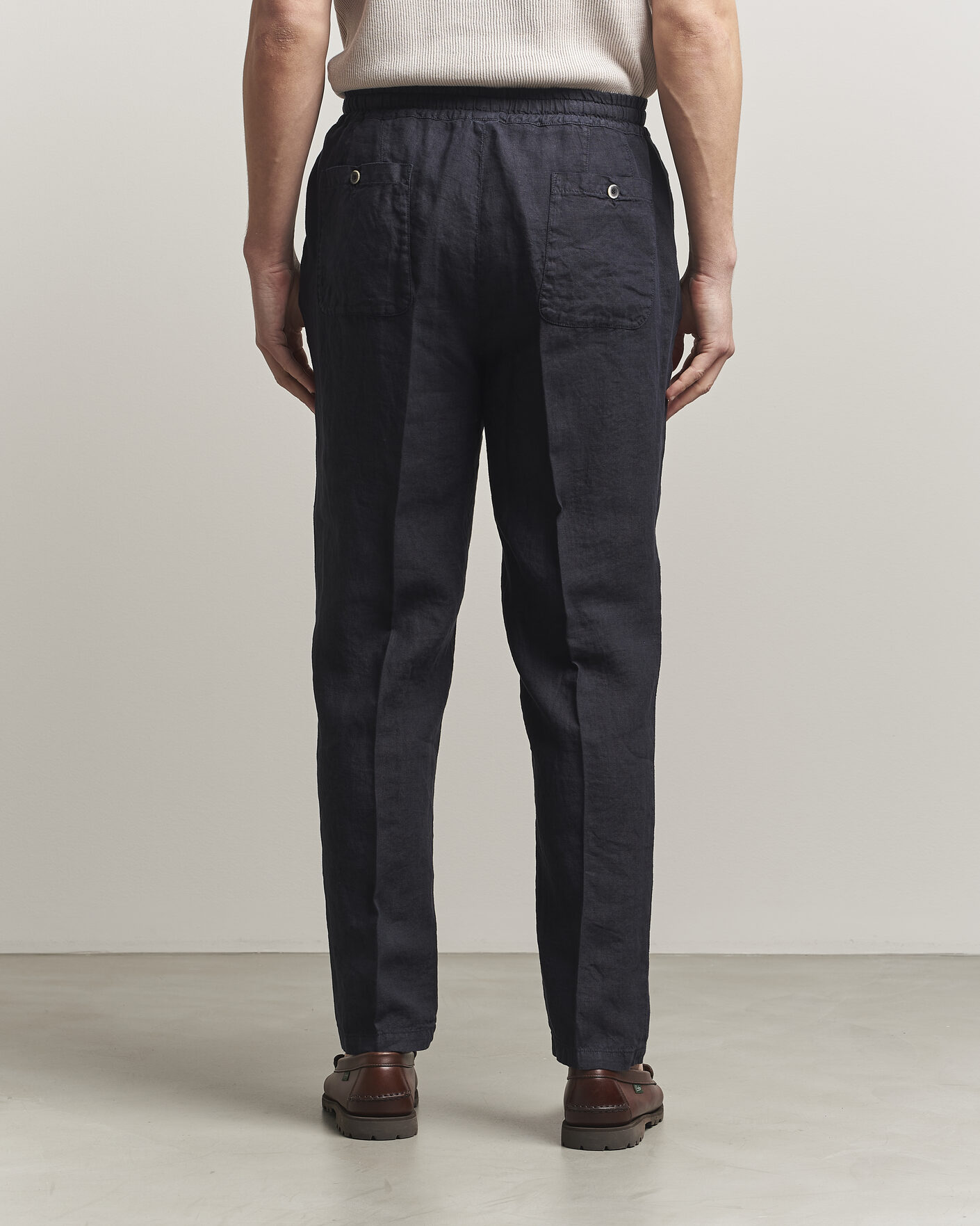 Men | Trousers | Altea | Linen Pants Navy