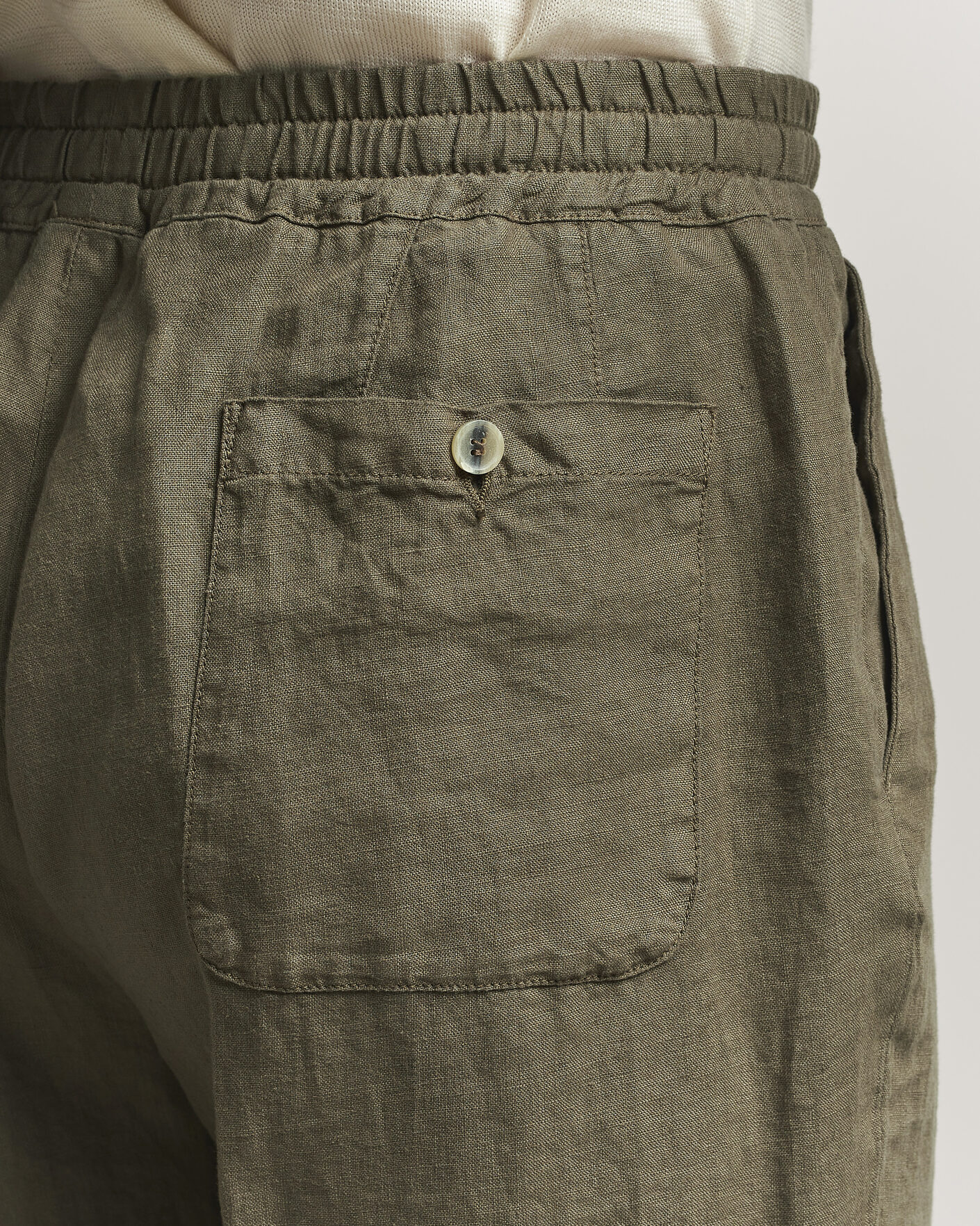 Men | Trousers | Altea | Linen Pants Military