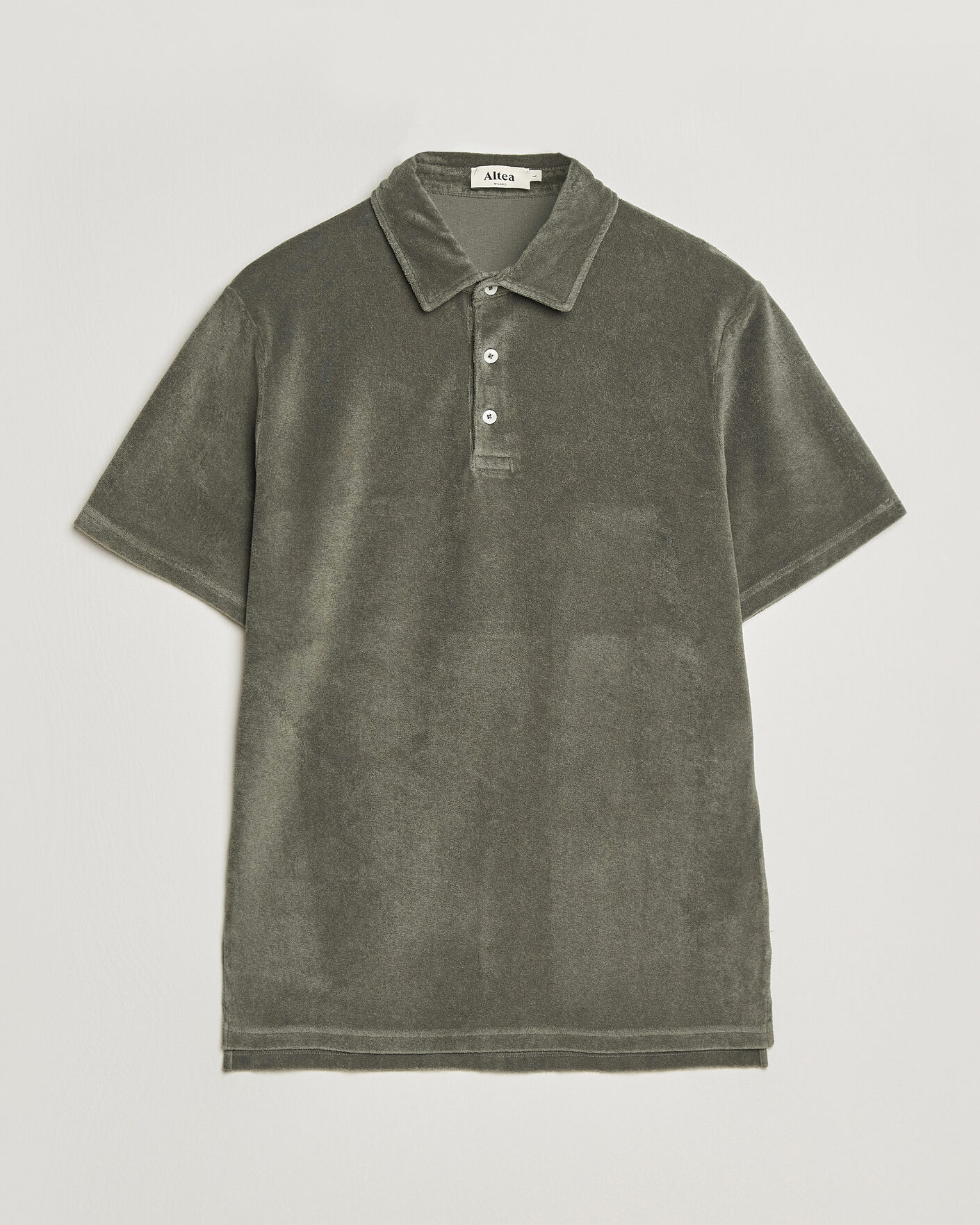 Men | Polo Shirts | Altea | Terry Cotton Polo Olive