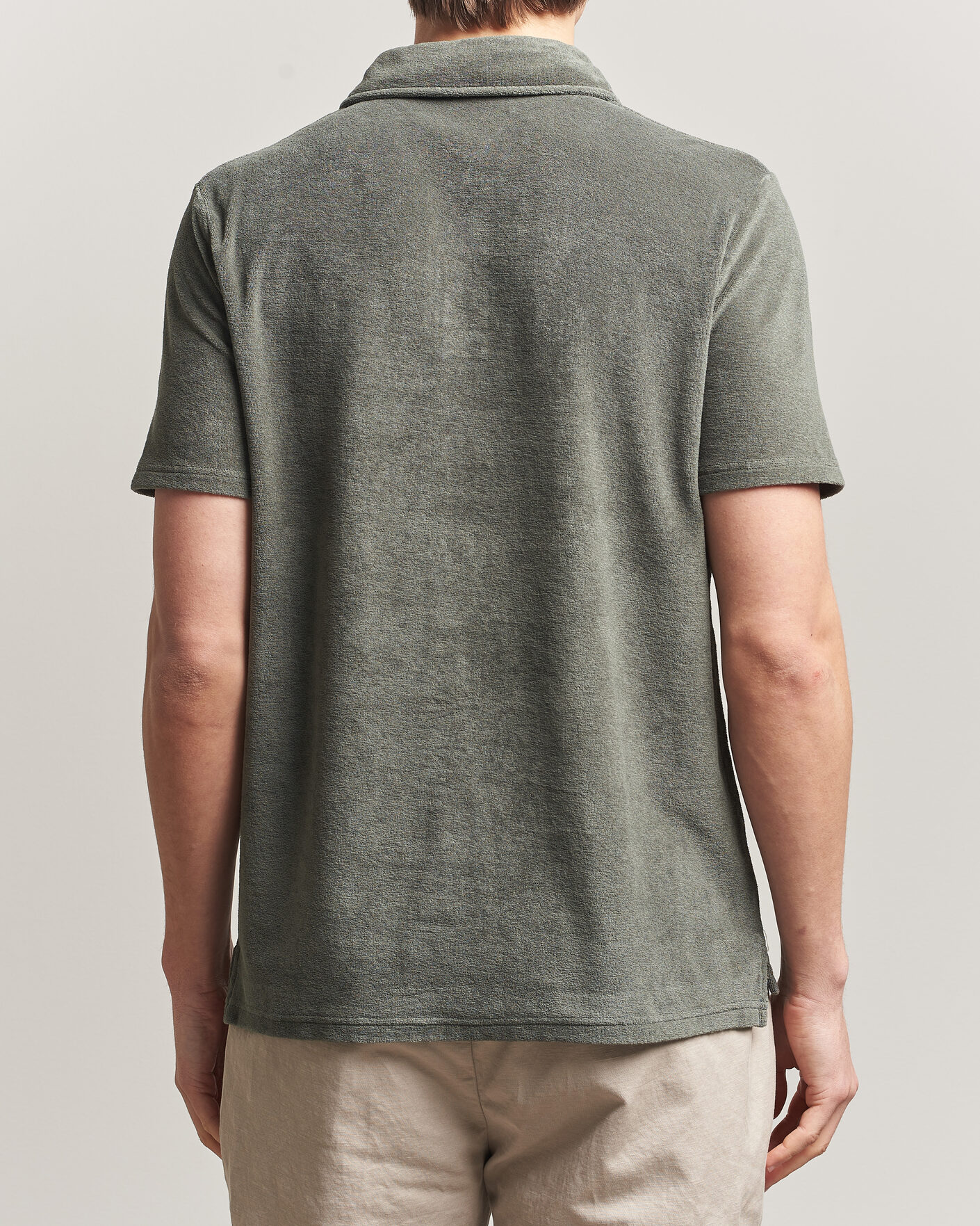 Men | Polo Shirts | Altea | Terry Cotton Polo Olive