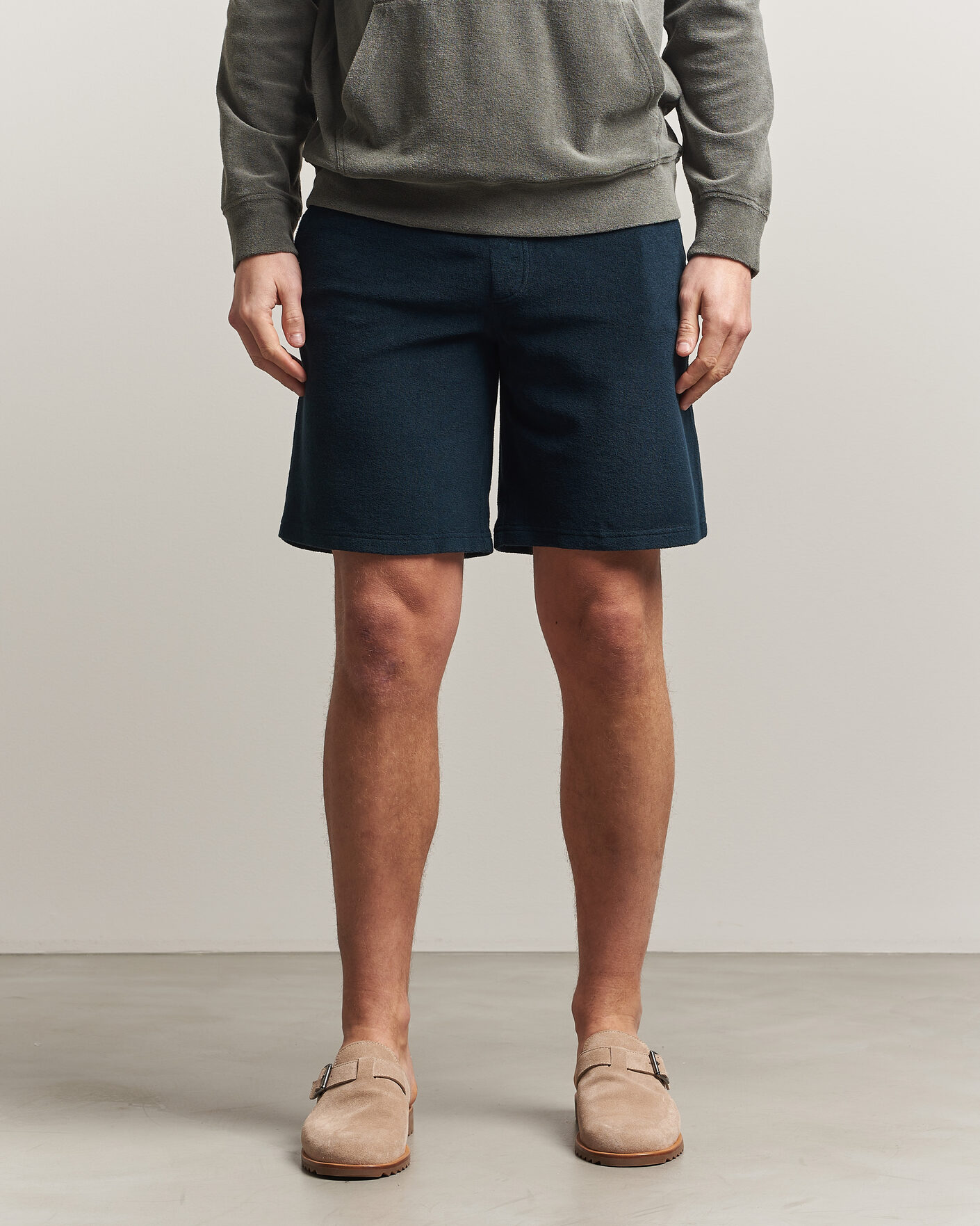 Men | Shorts | Altea | Terry Drawstring Shorts Navy