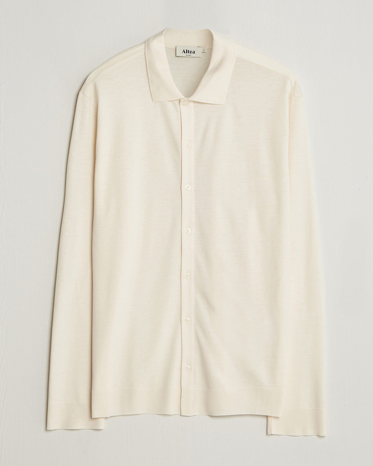 Men | Shirts | Altea | Jersey Knit Shirt Off White