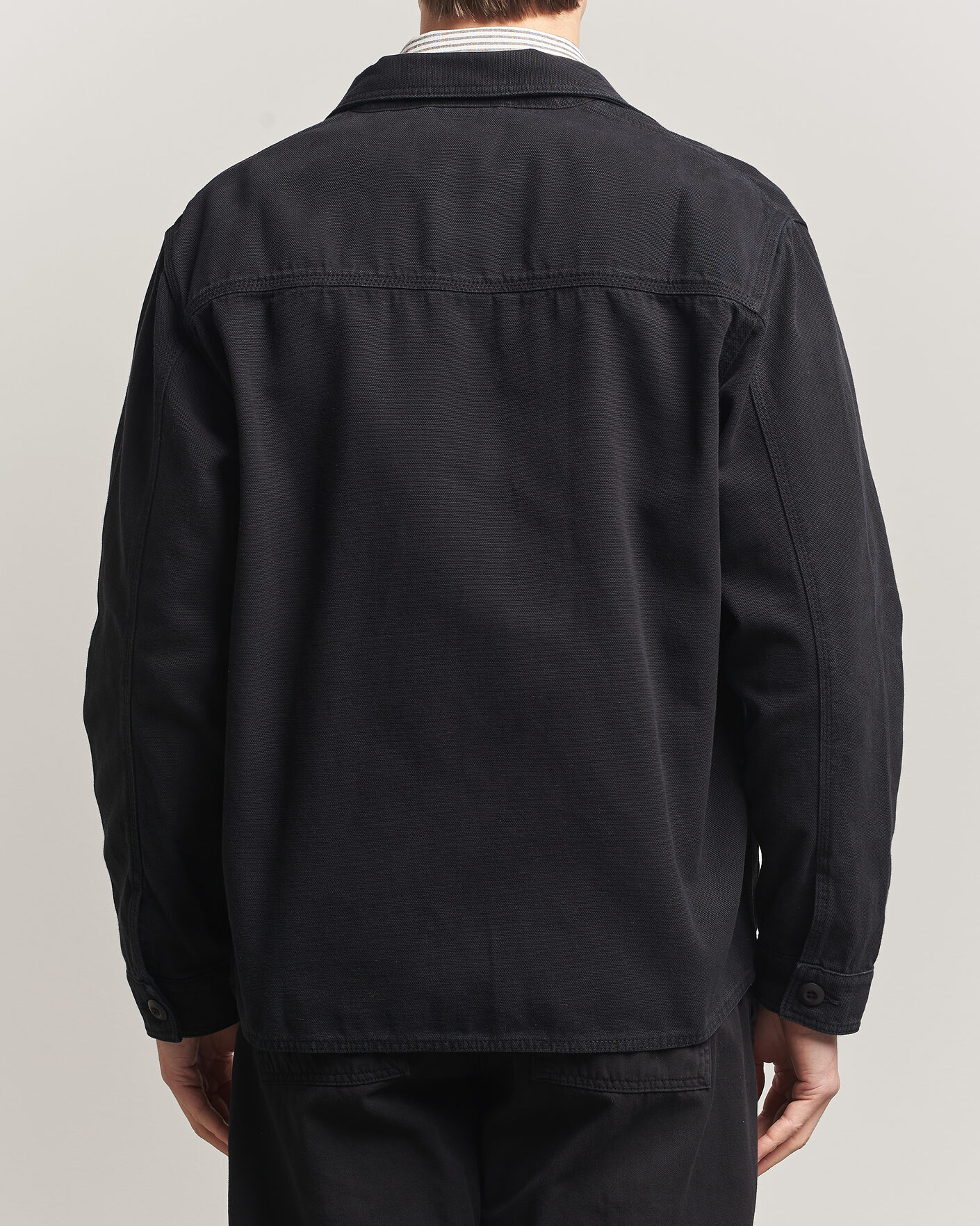Men | Shirts | Forét | Berry Canvas Overshirt Black