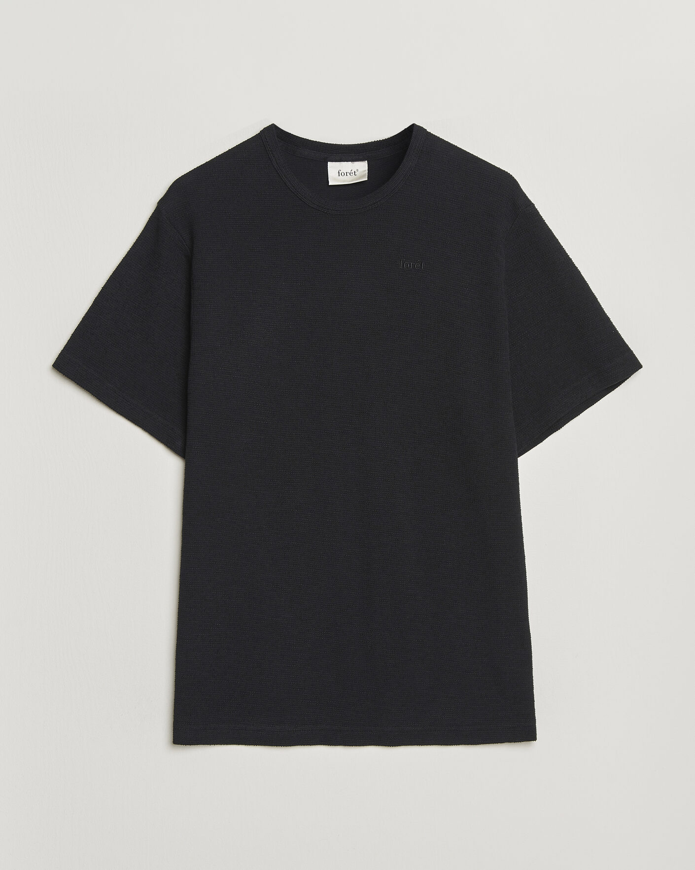 Men | T-Shirts | Forét | Fir Structured T-Shirt Black