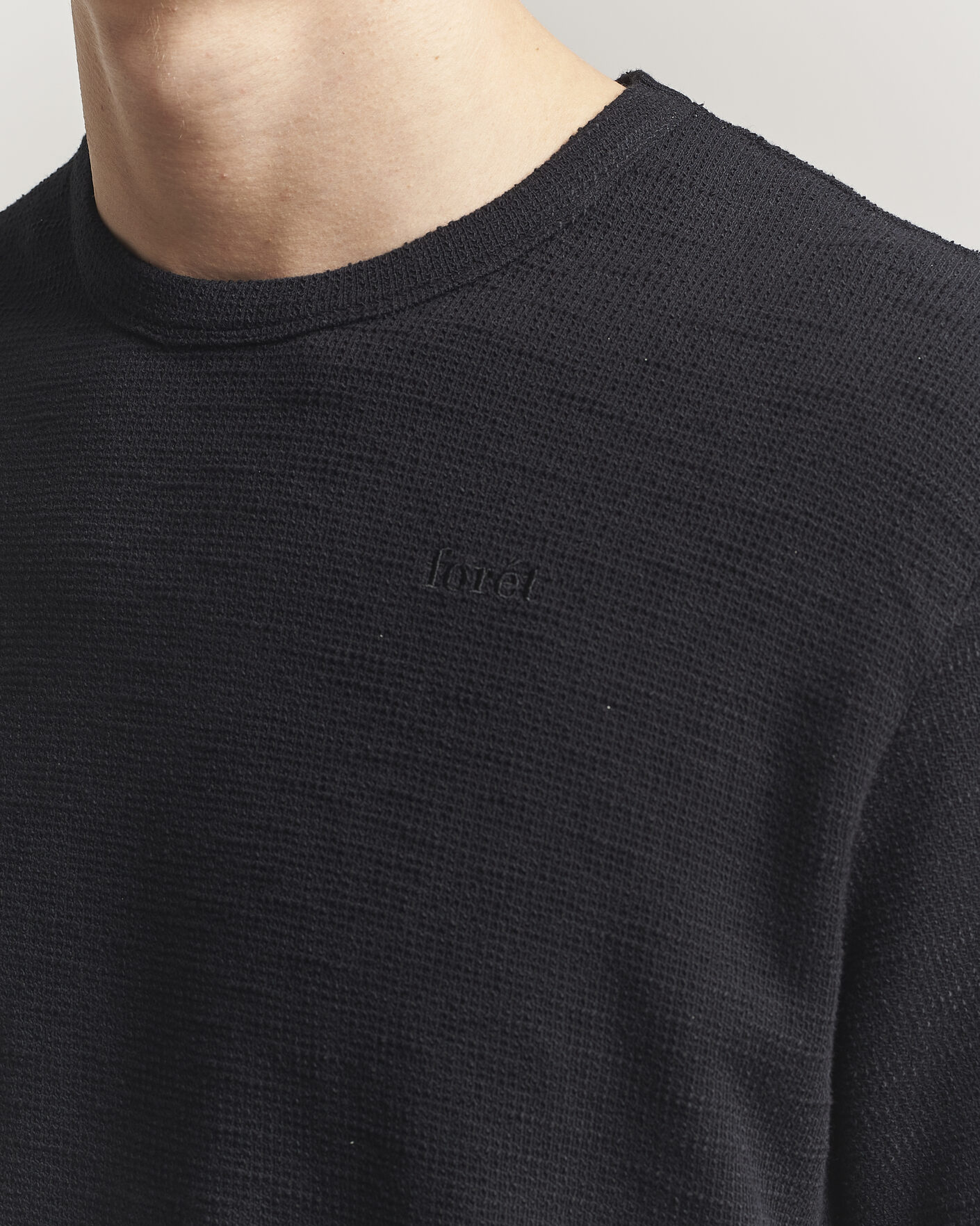 Men | T-Shirts | Forét | Fir Structured T-Shit Black