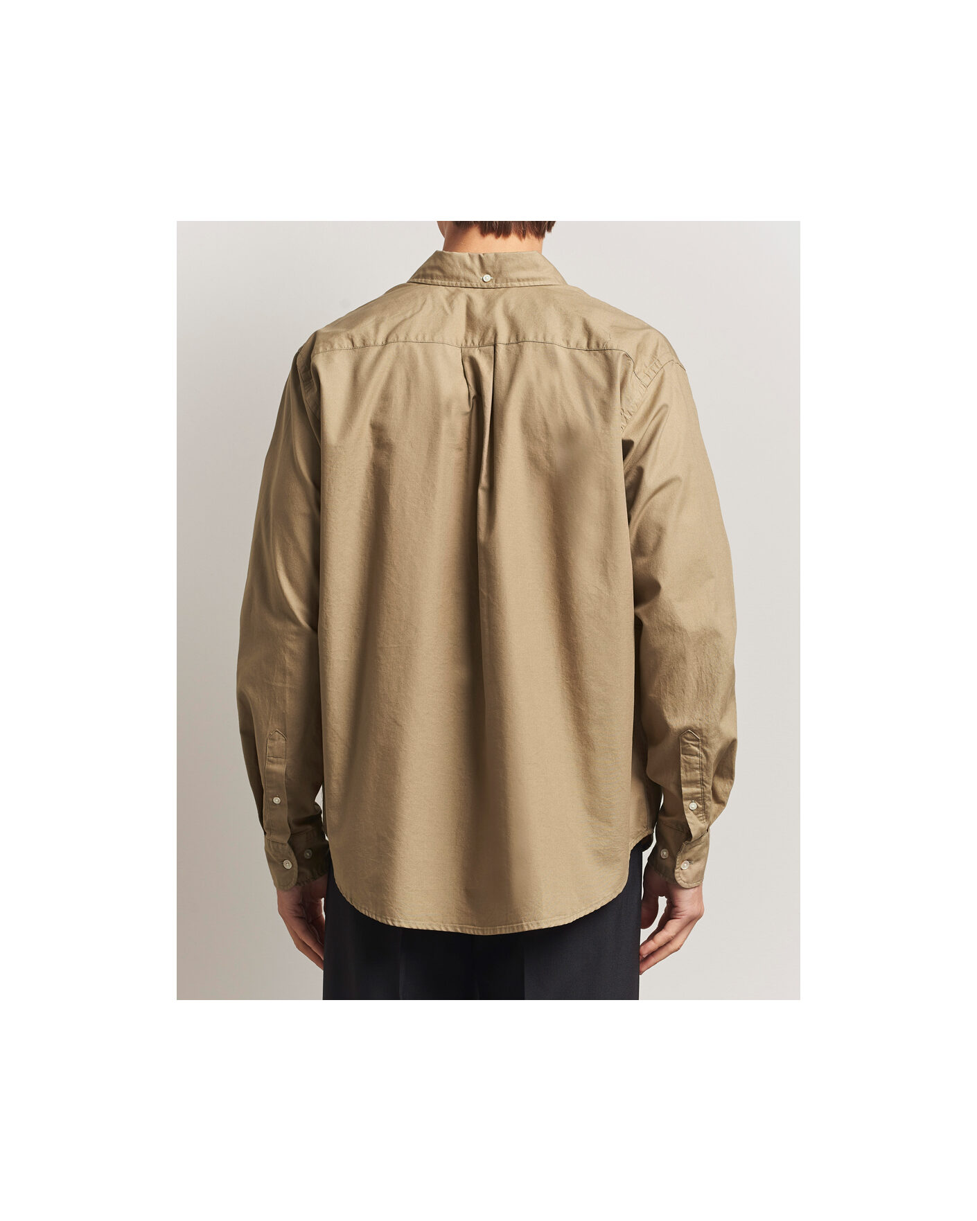 Men | Shirts | Forét | Flag Regular Fit Oxford Shirt Khaki