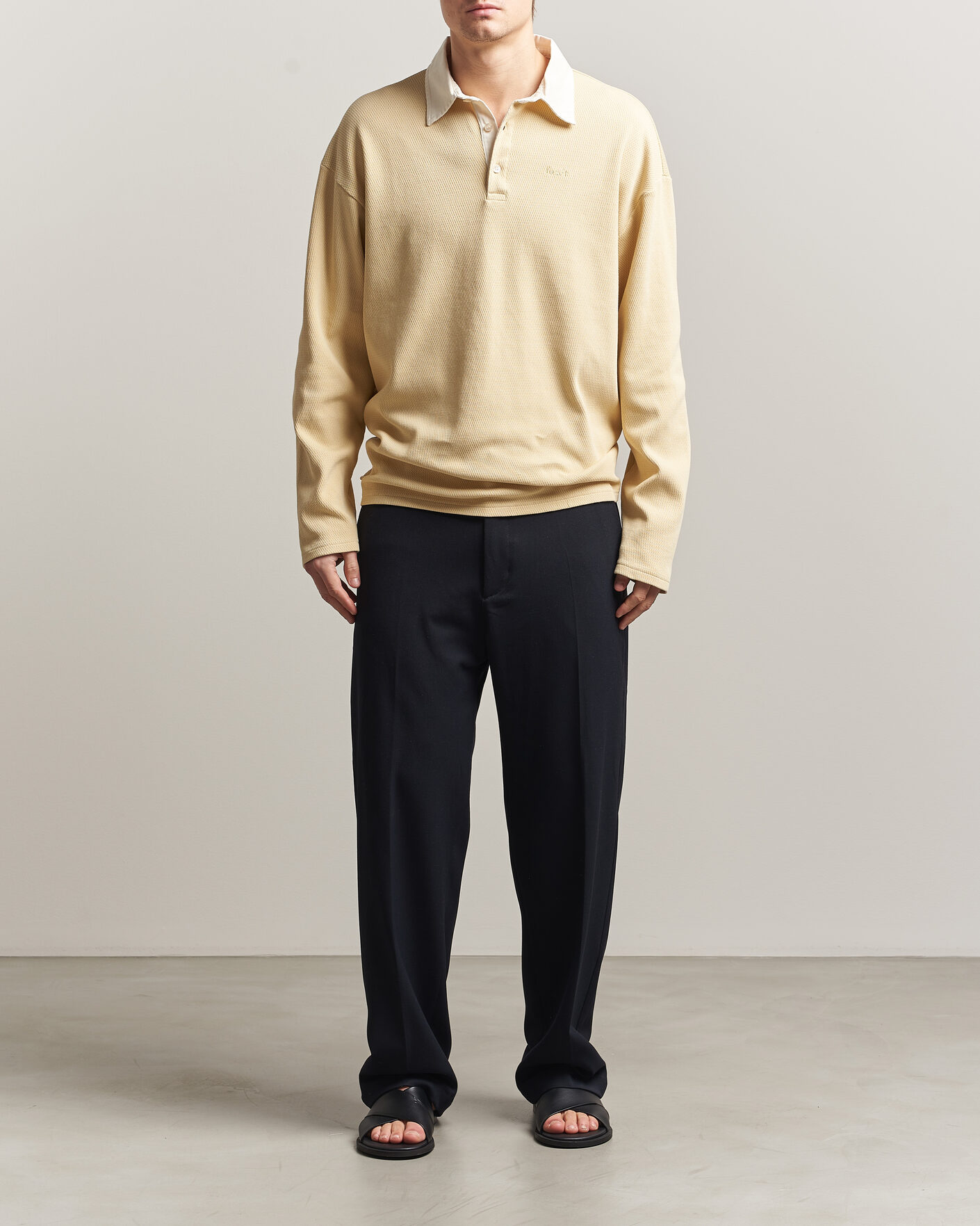 Men | Sweaters & Knitwear | Forét | Match Rugby Structured Sweatshirt Vintage Yellow