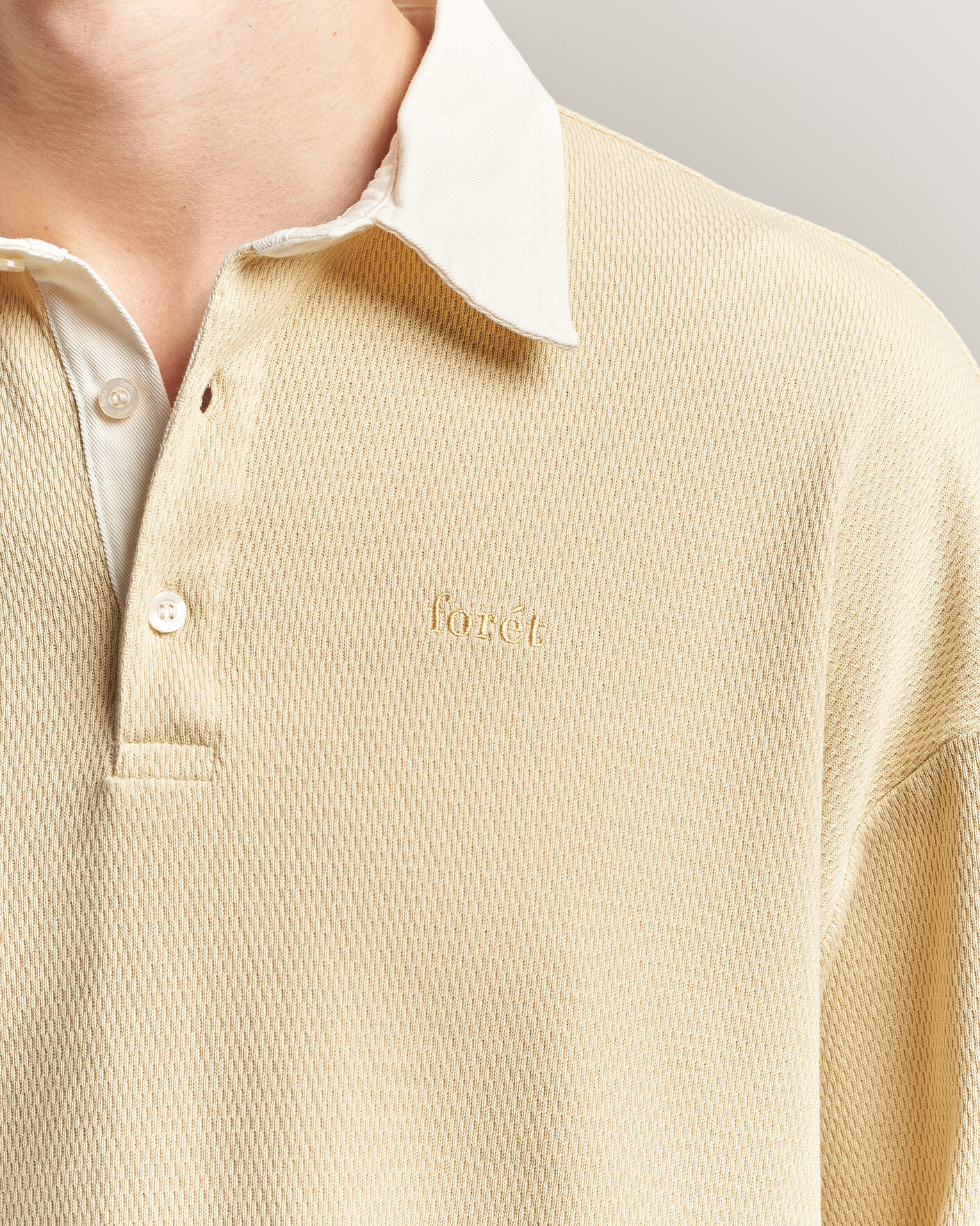 Men | Sweaters & Knitwear | Forét | Match Rugby Structured Sweatshirt Vintage Yellow