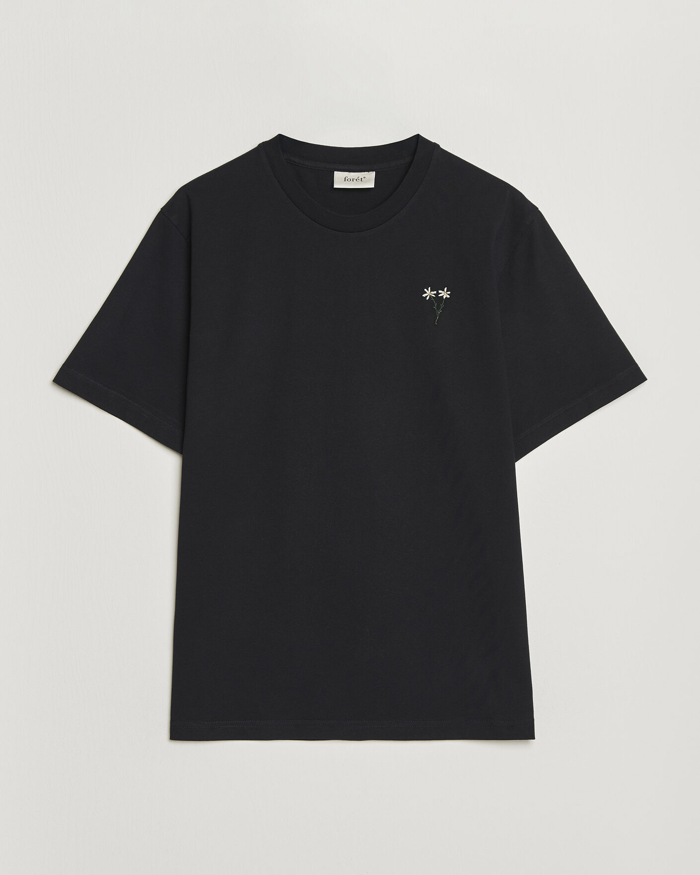 Men | T-Shirts | Forét | Posy T-Shirt Black