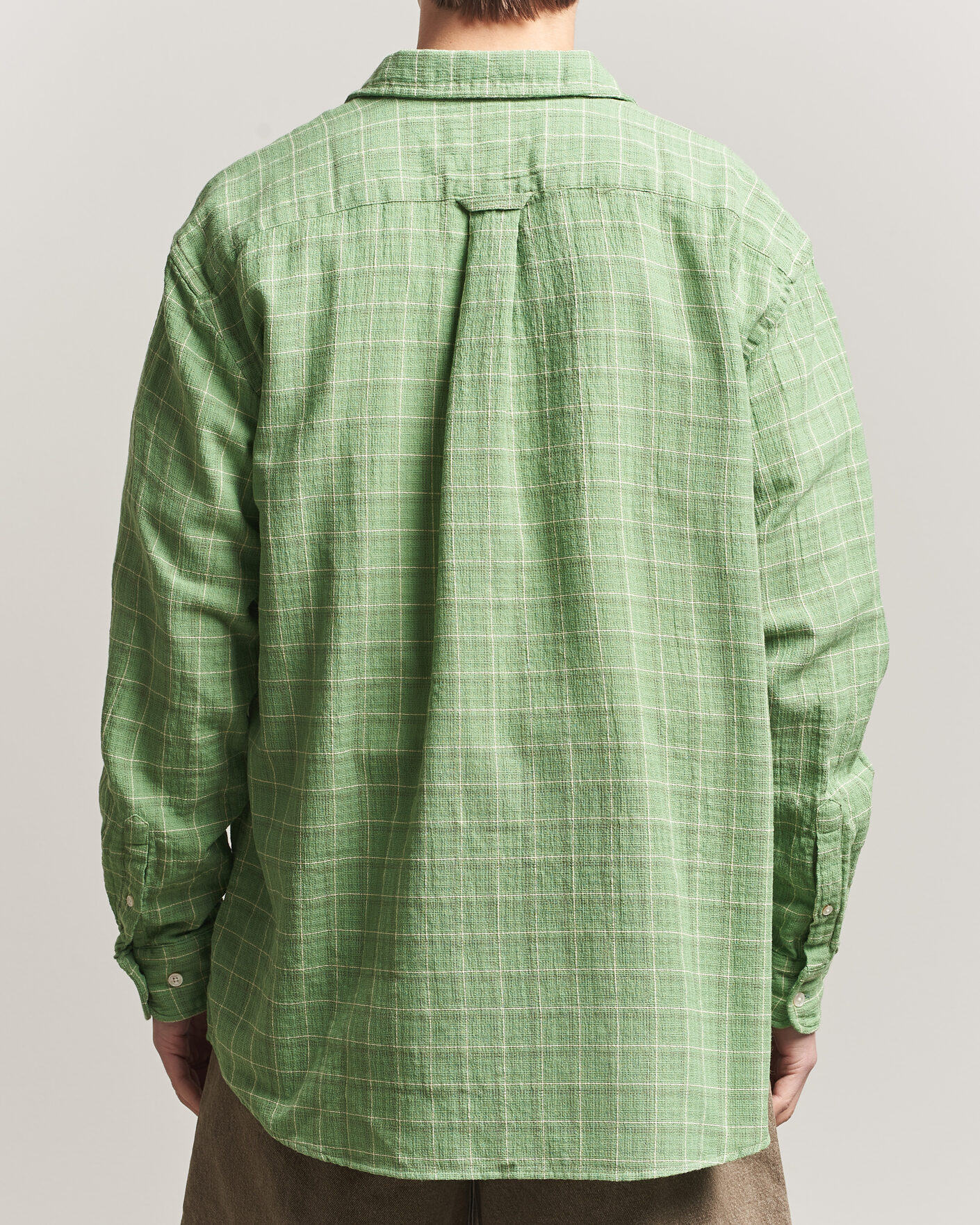 Men | Shirts | Forét | Scout Relaxed Fit Loose Weave Shirt Vibrant Moss