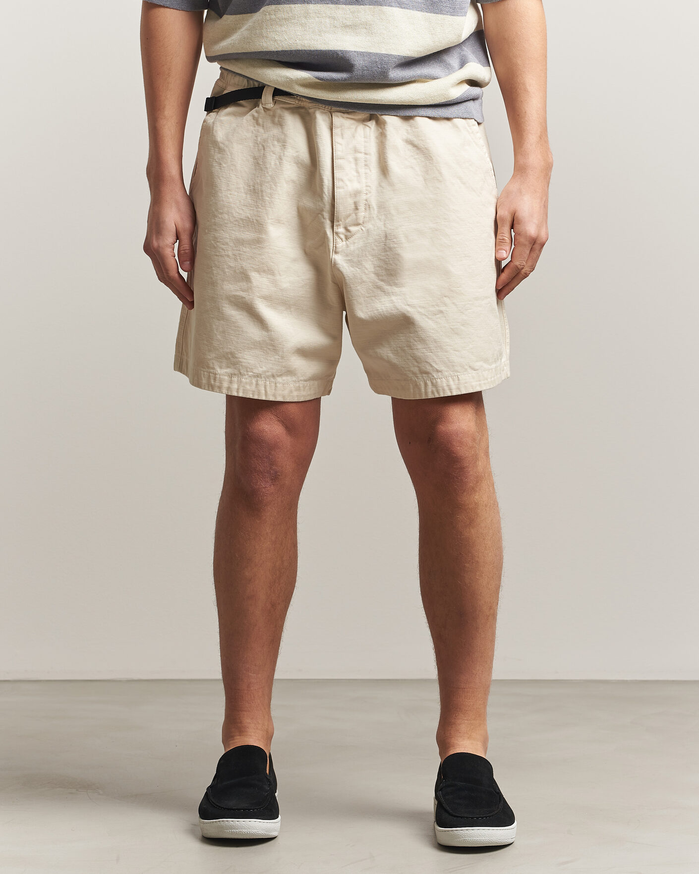 Men | Shorts | Stone Island | Marina Organic Slub Cotton Shorts Ivory