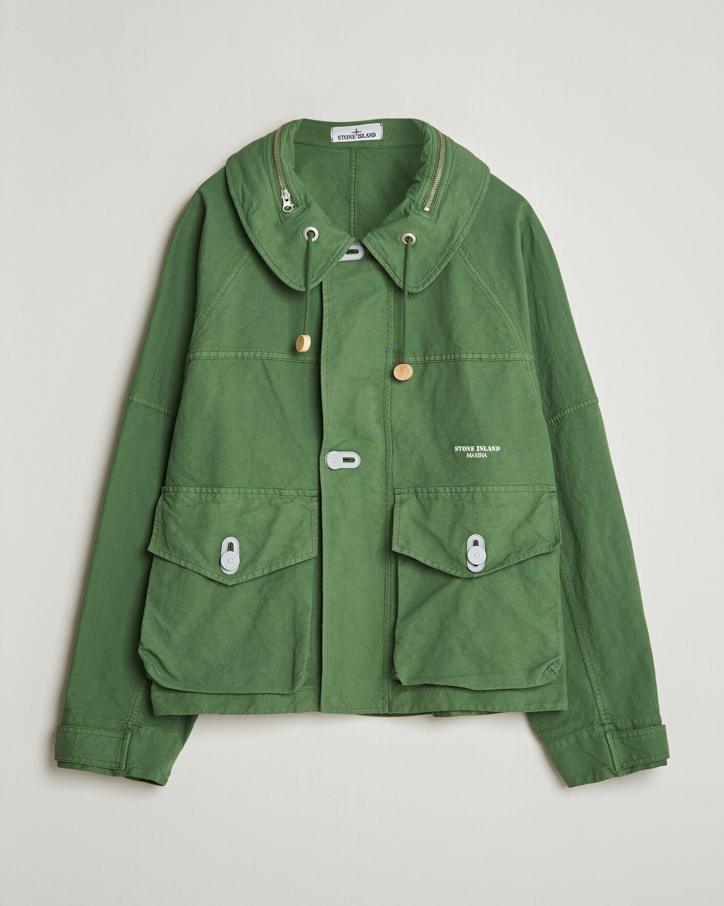 Men | Coats & Jackets | Stone Island | Marina Panama Weave Coach Jacket Quartz Green