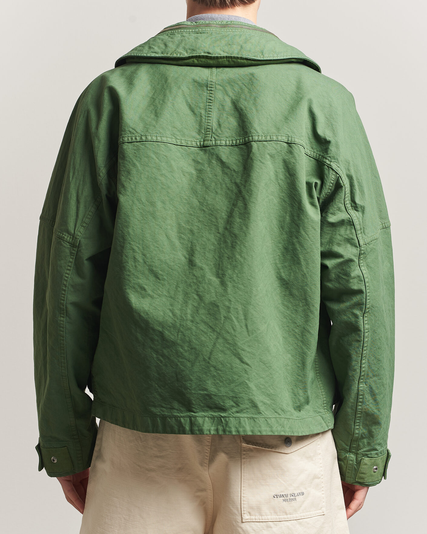 Men | Coats & Jackets | Stone Island | Marina Panama Weave Coach Jacket Quartz Green