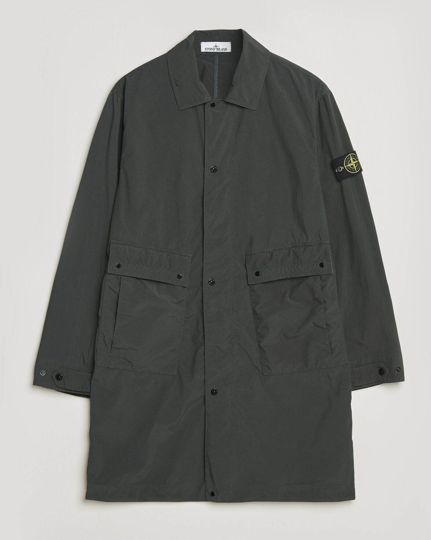 Men | Coats & Jackets | Stone Island | Light Compact Car Coat Charcoal