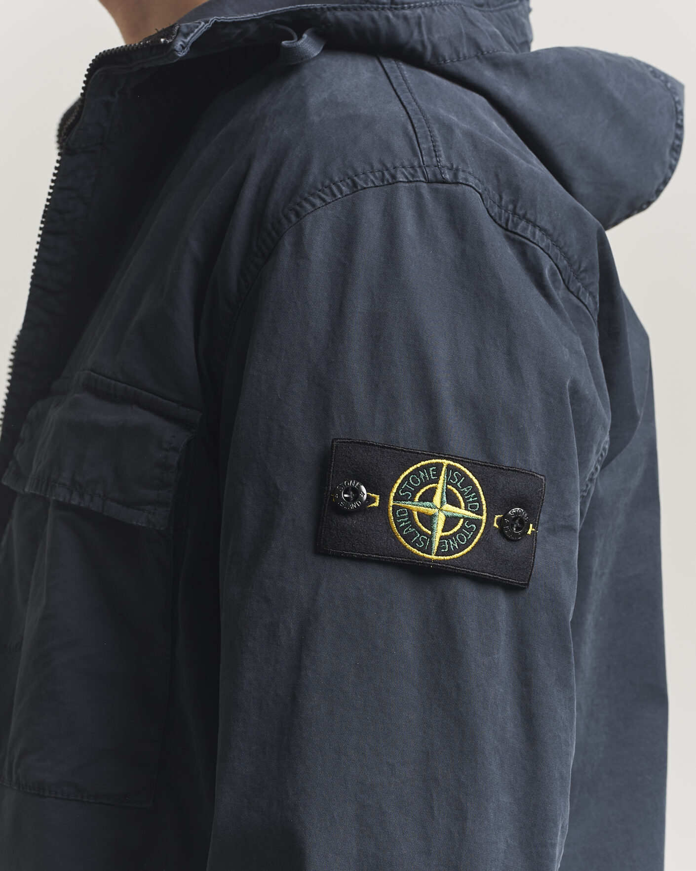 Men | Coats & Jackets | Stone Island | Stretch Cotton Twill Hood Jacket Navy