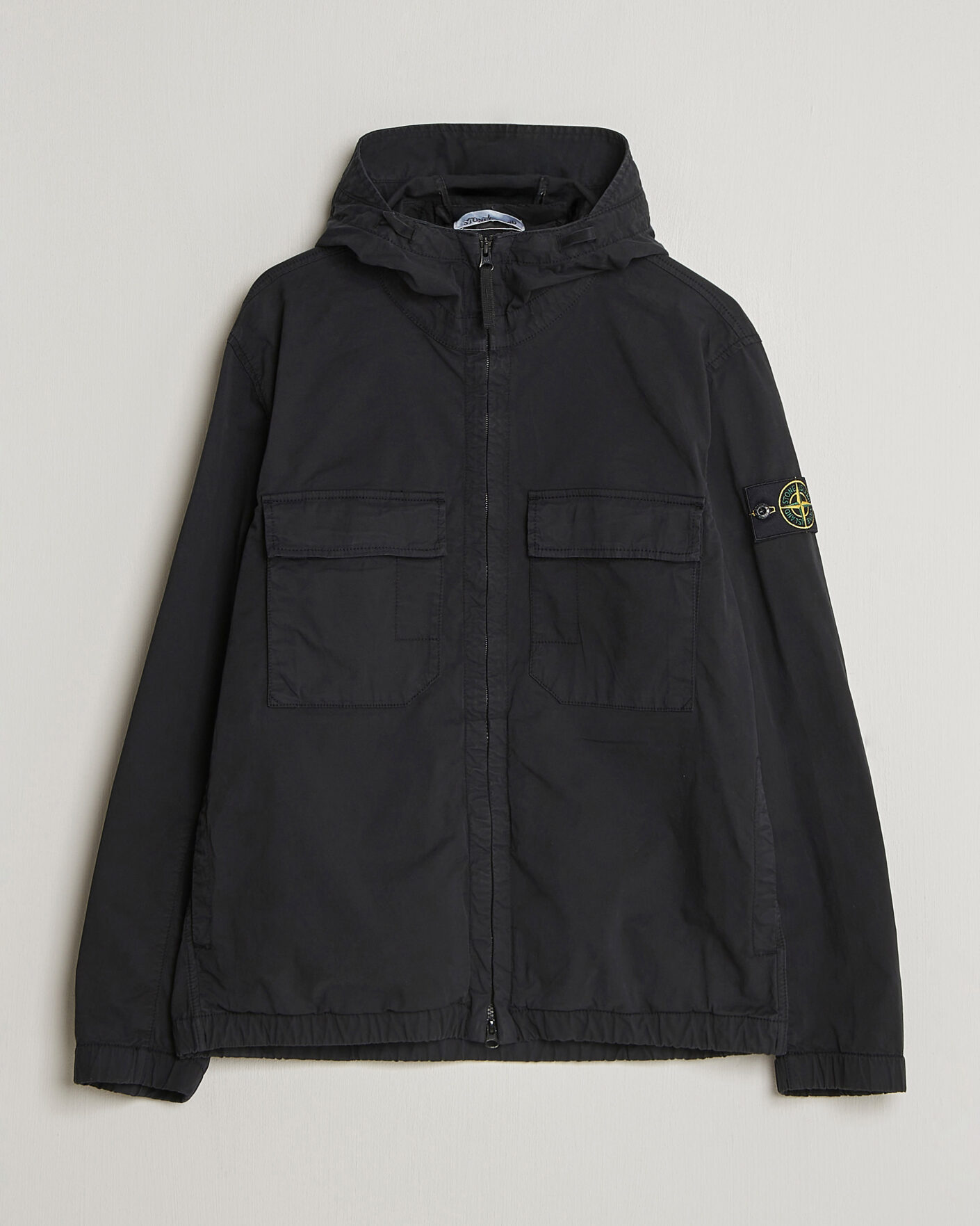 Men | Coats & Jackets | Stone Island | Stretch Cotton Twill Hood Jacket Black