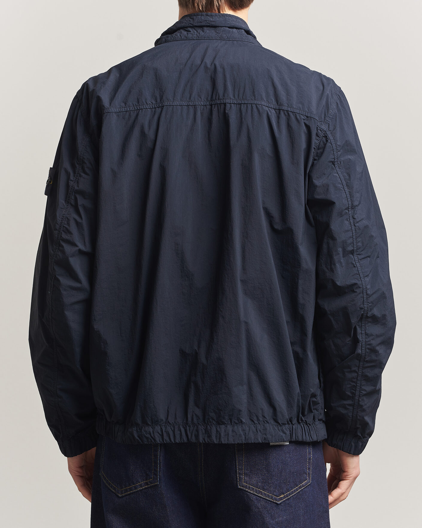 Men | Coats & Jackets | Stone Island | Nylon Smerigliato-TC Stand Collar Jacket Navy