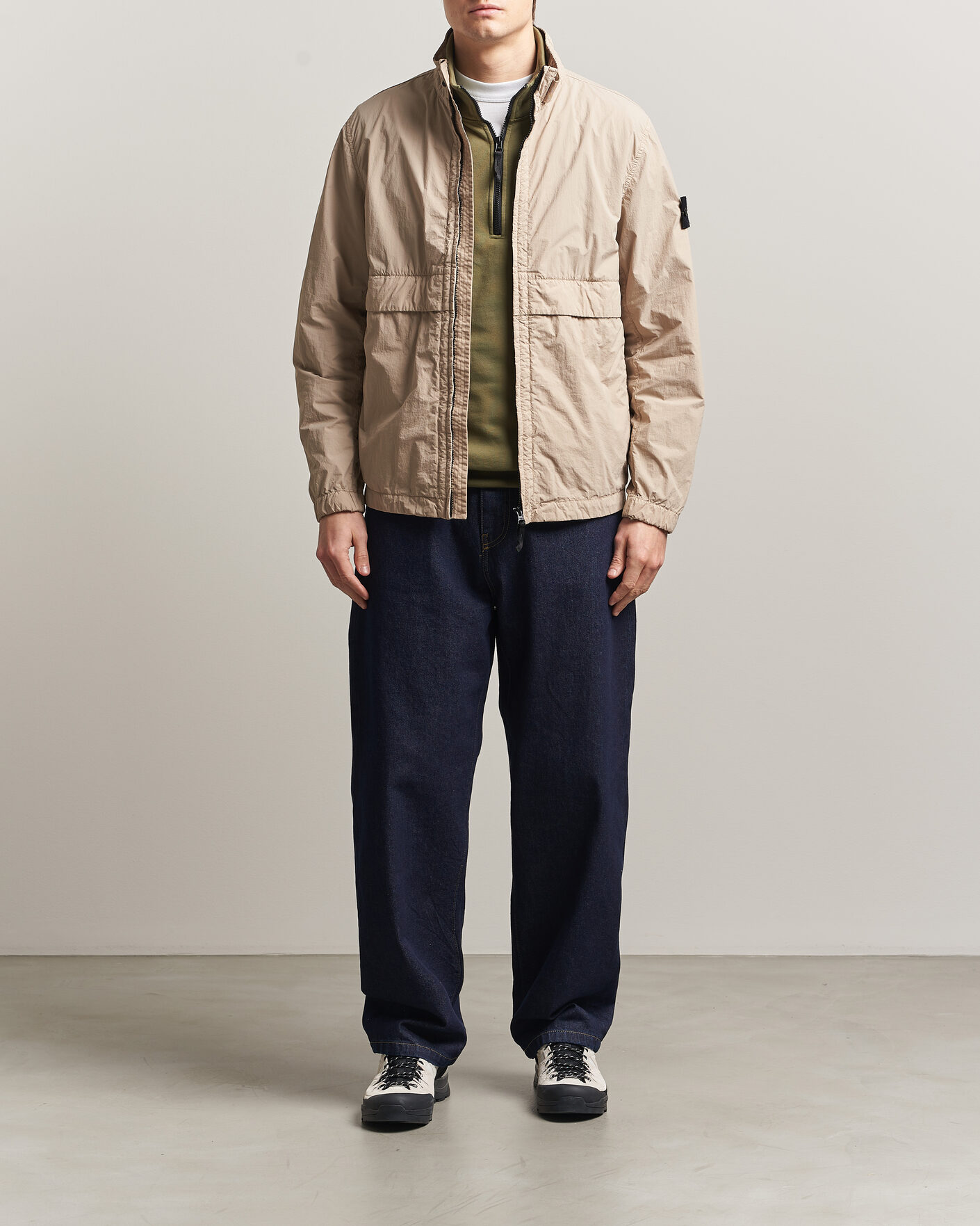 Men | Coats & Jackets | Stone Island | Nylon Smerigliato-TC Stand Collar Jacket Desert