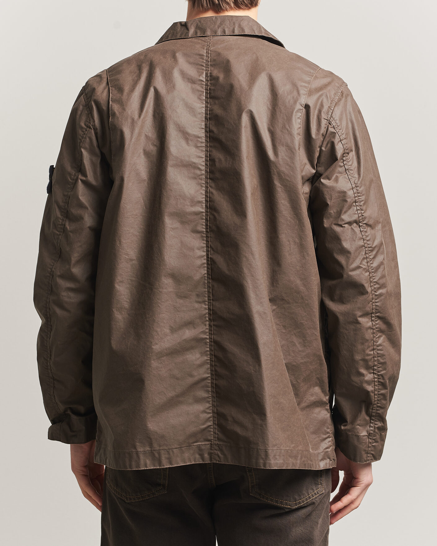 Men | Coats & Jackets | Stone Island | Waxed Pigment Cotton Tela Field Jacket Umber
