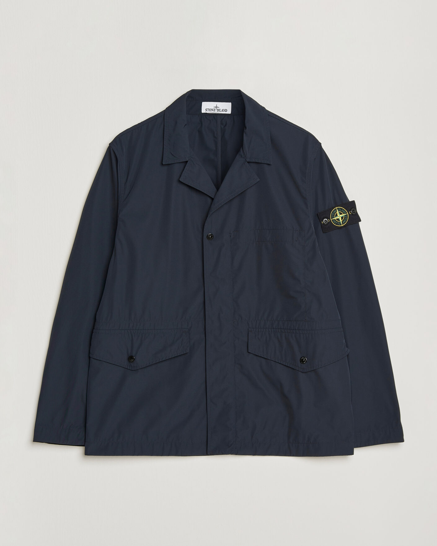 Stone Island Micro Twill Blazer Jacket Navy at CareOfCarl.com