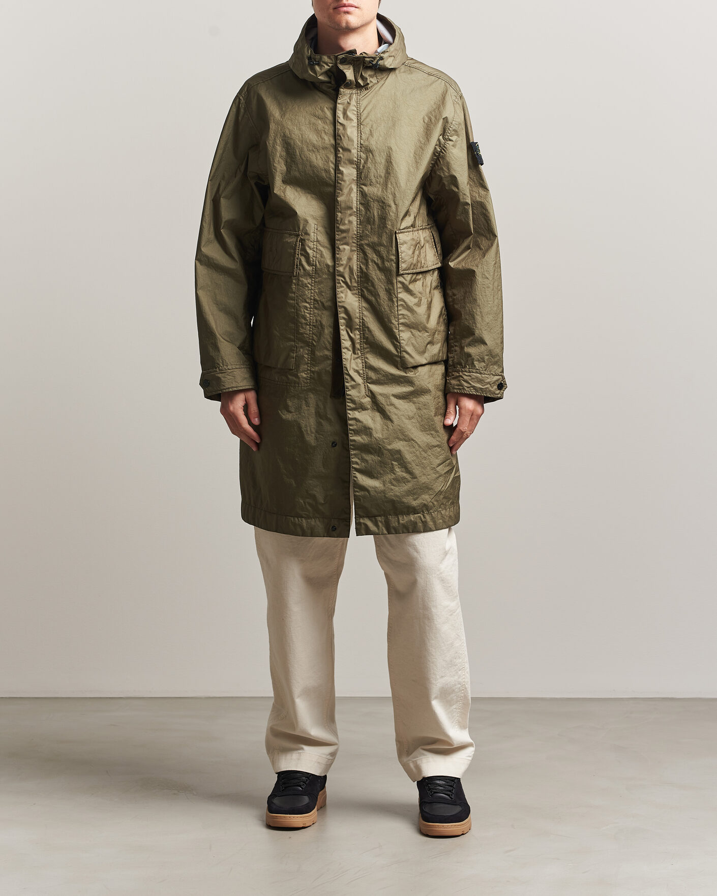 Men | Coats & Jackets | Stone Island | Membrana 3L Hooded Parka Military Green