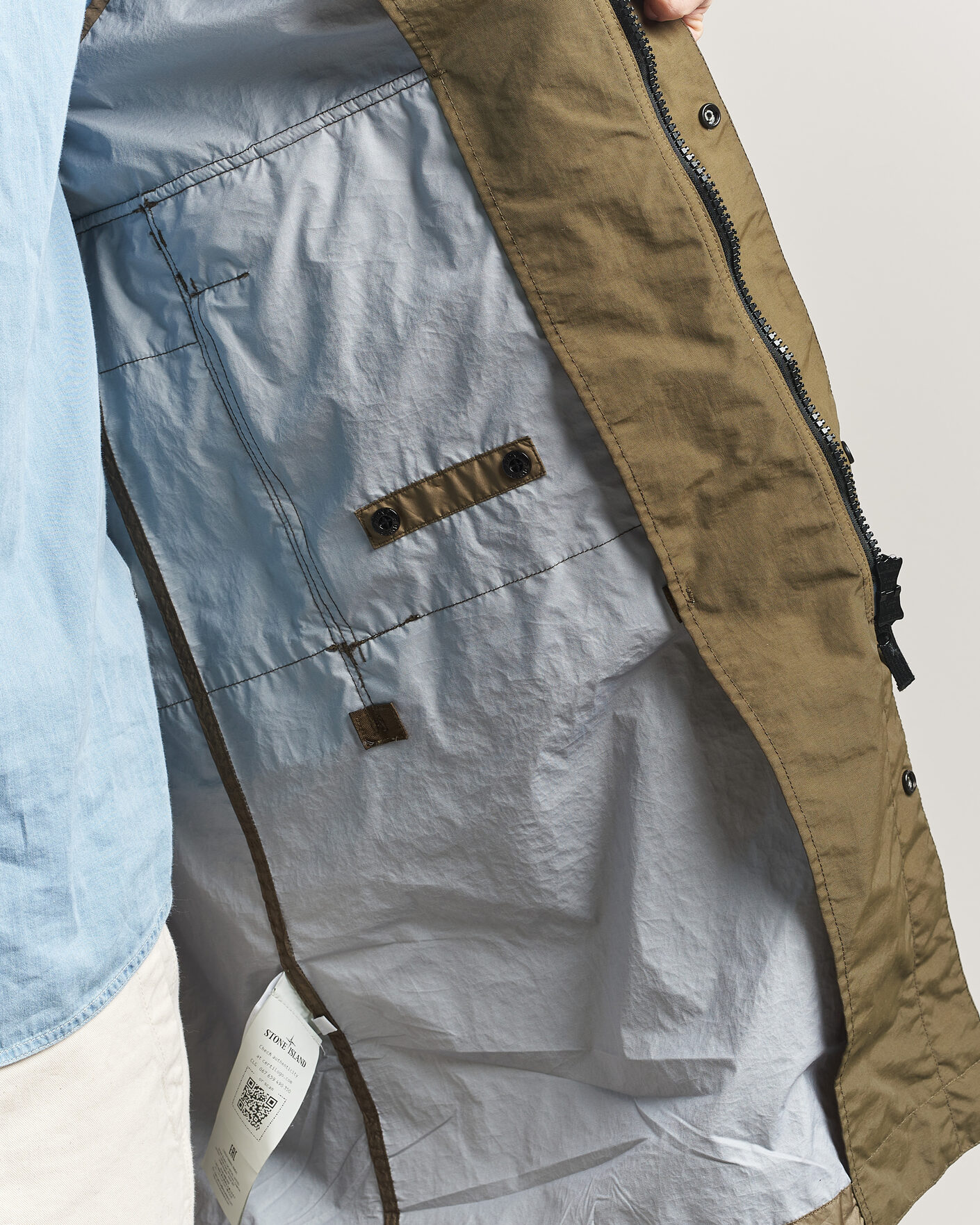Men | Coats & Jackets | Stone Island | Membrana 3L Hooded Parka Military Green