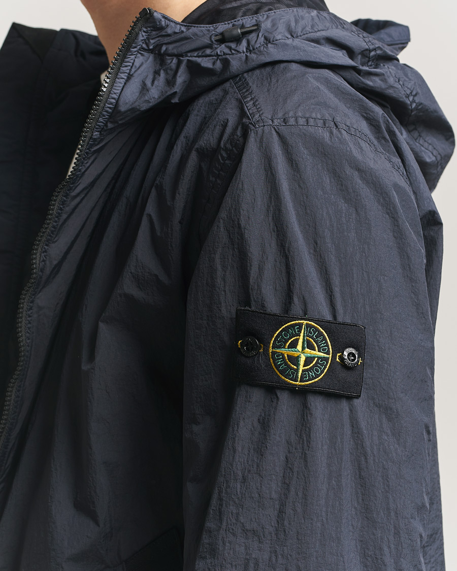 Men | Coats & Jackets | Stone Island | Crinkle Reps Padded Hood Jacket Navy