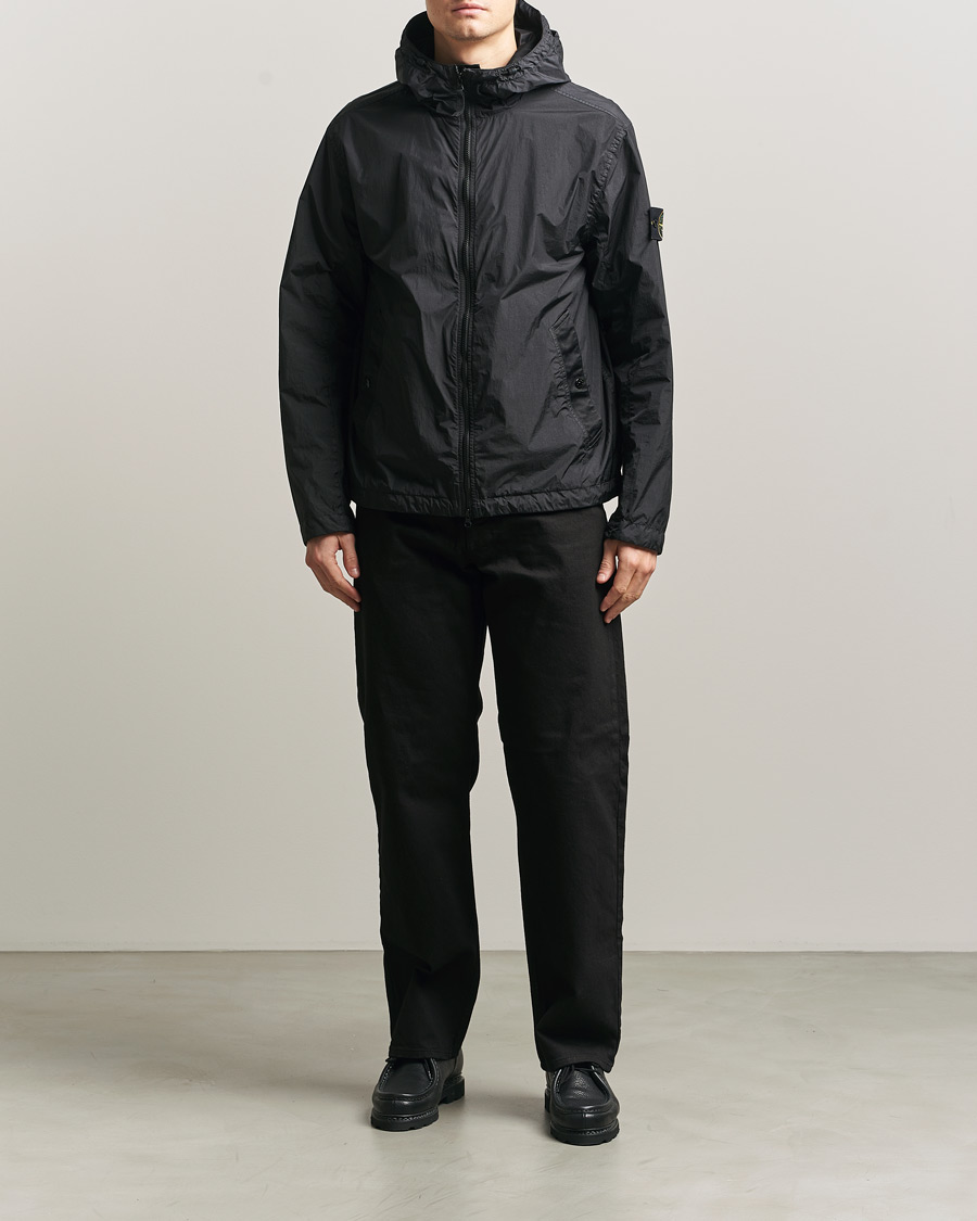 Men | Coats & Jackets | Stone Island | Crinkle Reps Padded Hood Jacket Black