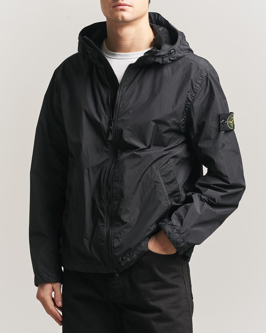 Men | Coats & Jackets | Stone Island | Crinkle Reps Padded Hood Jacket Black